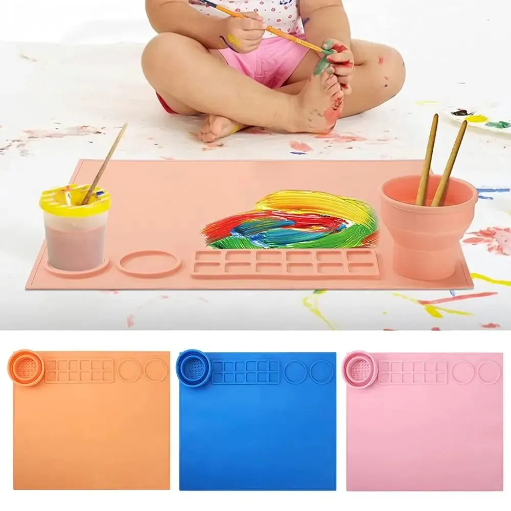 Kids Multifunctional DIY Silicone Drawing Mat
