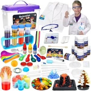 [Kit] 80  Science Experiment Kits for Kids with Lab Coat