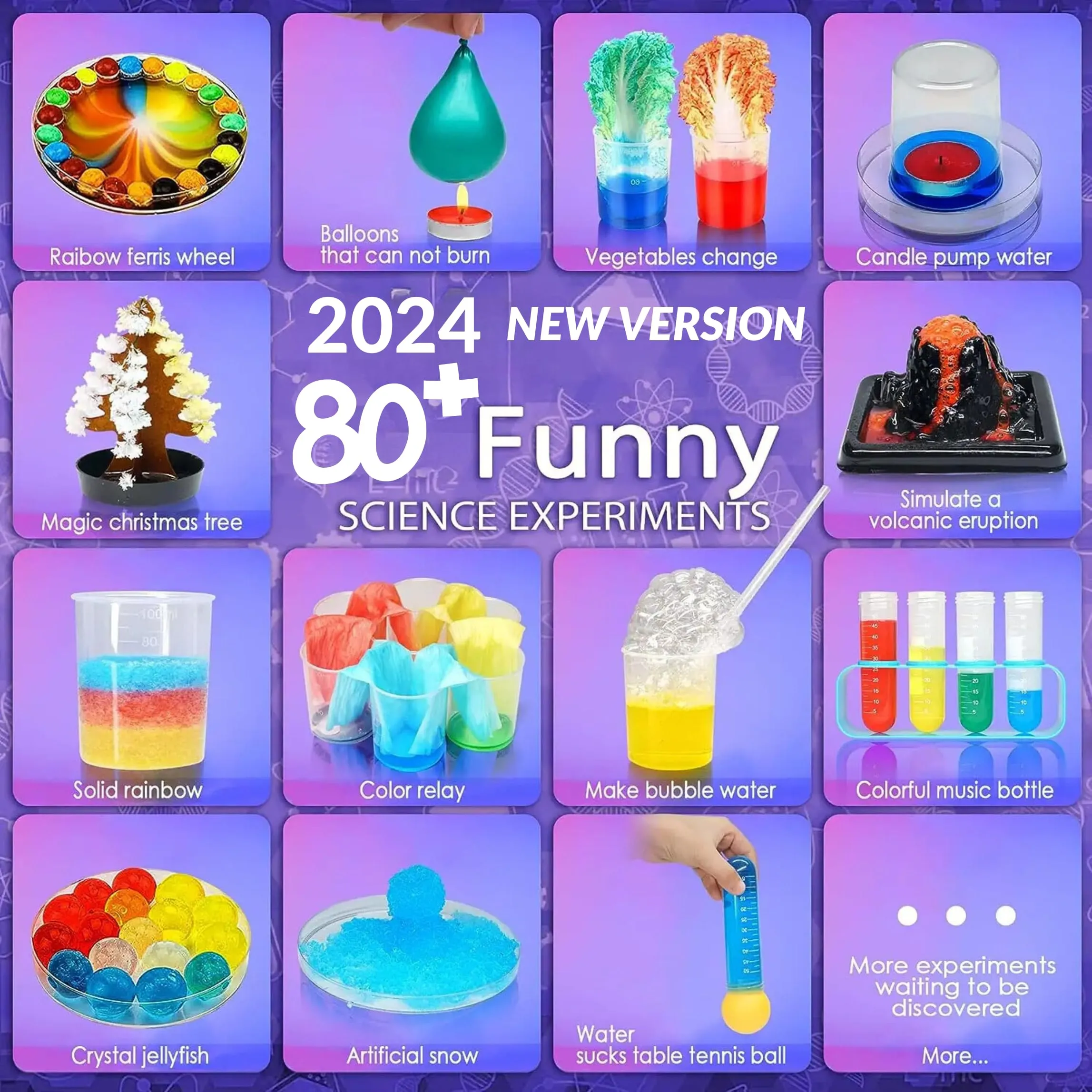 [Kit] 80  Science Experiment Kits for Kids with Lab Coat
