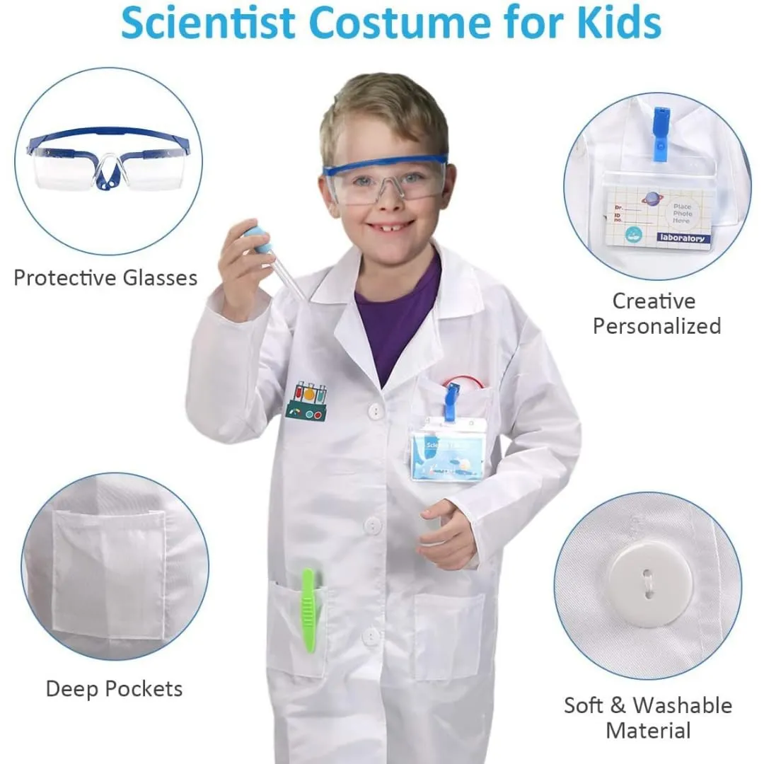 [Kit] 80  Science Experiment Kits for Kids with Lab Coat