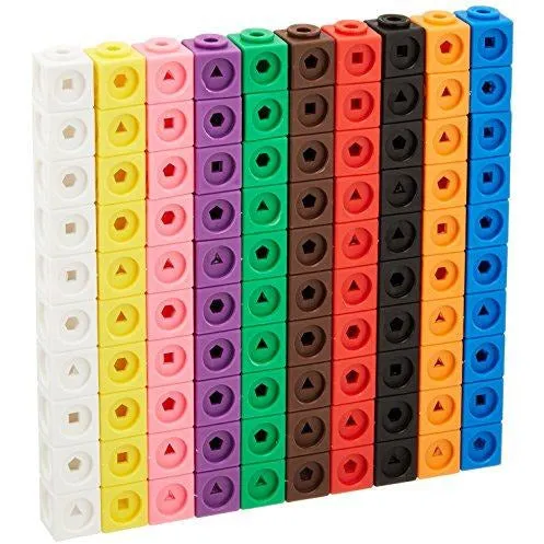 Learning Resources MathLink Cubes, Homeschool, Educational Counting Toy, Math Cubes, Linking Cubes, Early Math Skills, Math Manipulatives, Set of 100 Cubes, Ages 5 