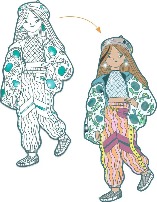 Les Demoiselles Angèle & Friends Fashion Colouring Paper Dolls
