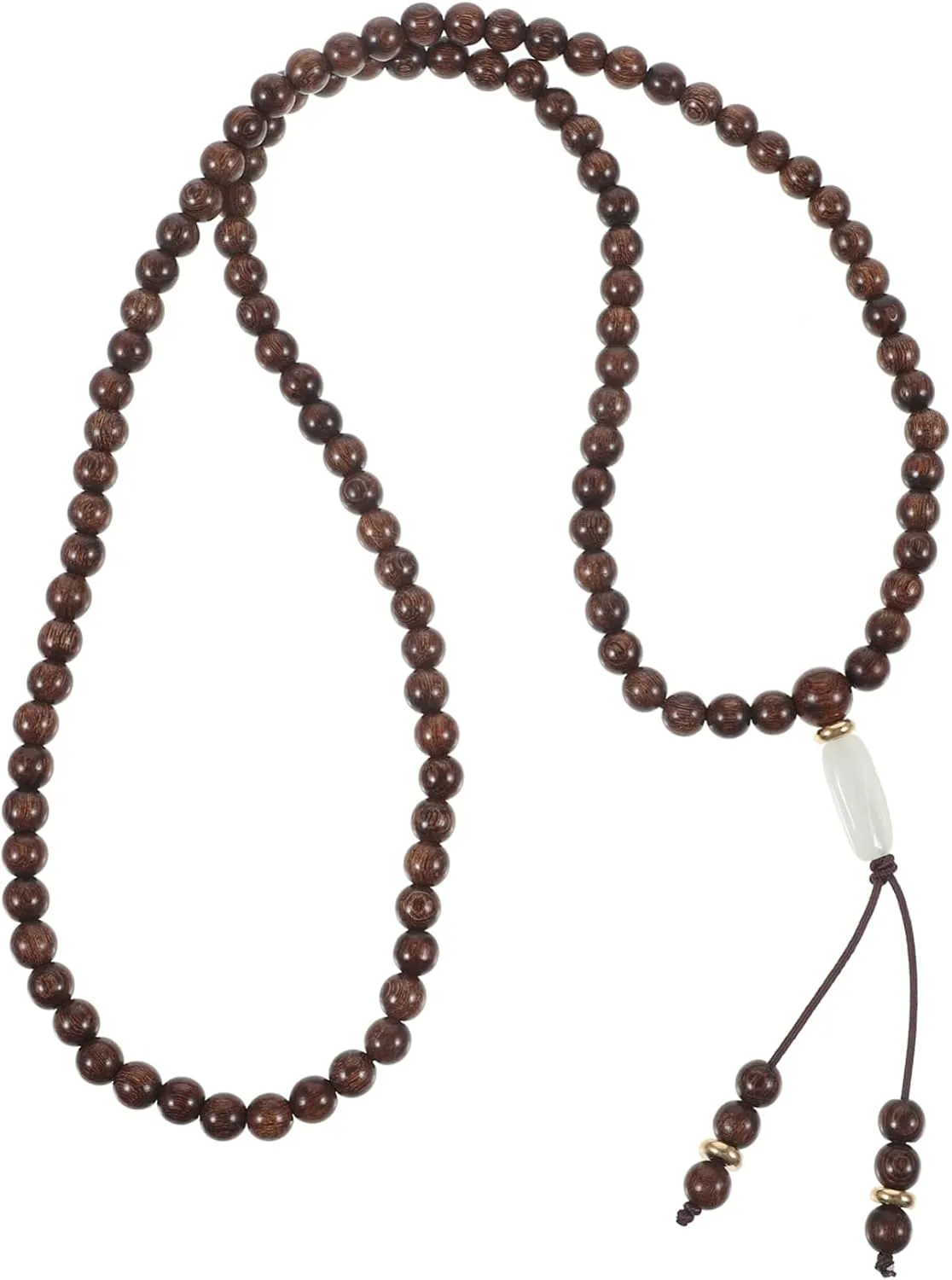 LIFKOME Wooden Bangle Bracelet Sandalwood Bead for Men Women 108 Beads Prayer Bracelet