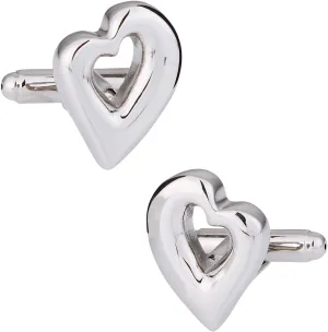 Love Valentine's Day Heart Cufflinks with Presentation Gift Box