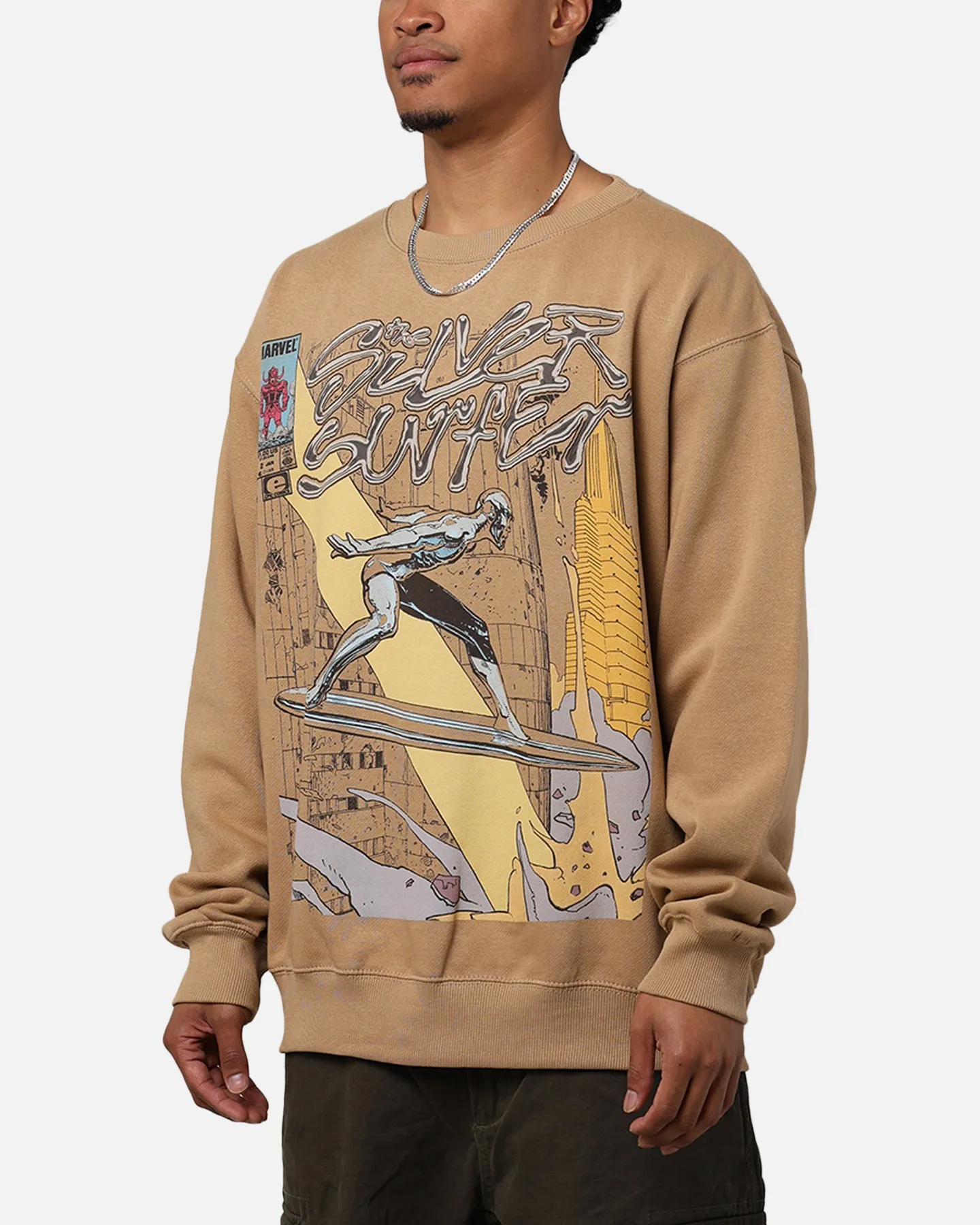 Marvel Silver Surfer Crewneck Sand