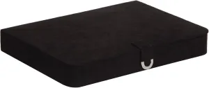Mele & Co. Cameron Plush Fabric Jewelry Box, Ring and Earring Organizer (Black)