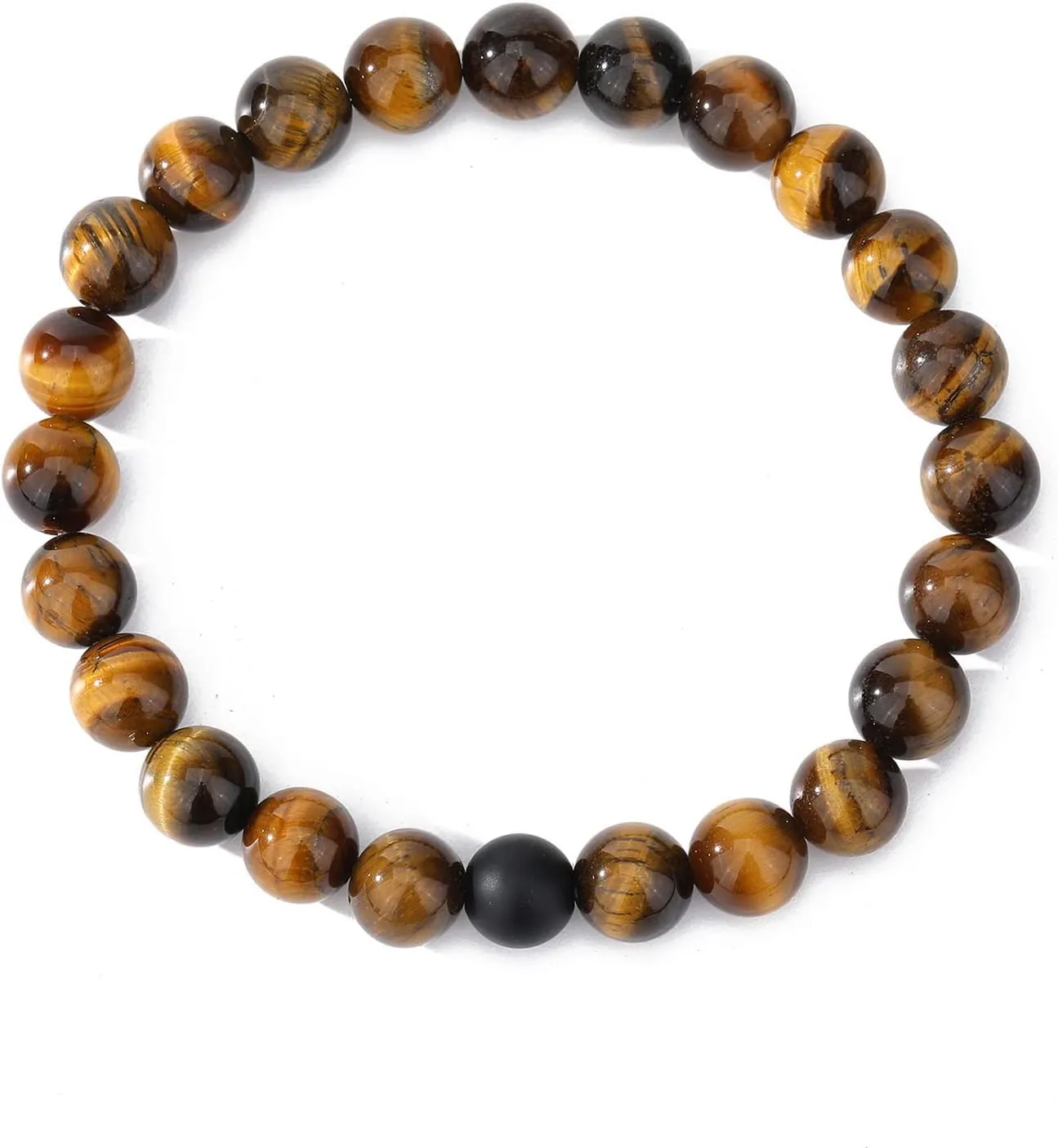 MengPa Mens Beaded Bracelets Couples Matching Bracelet Set Lava Rock Beads for Women Stone Jewelry