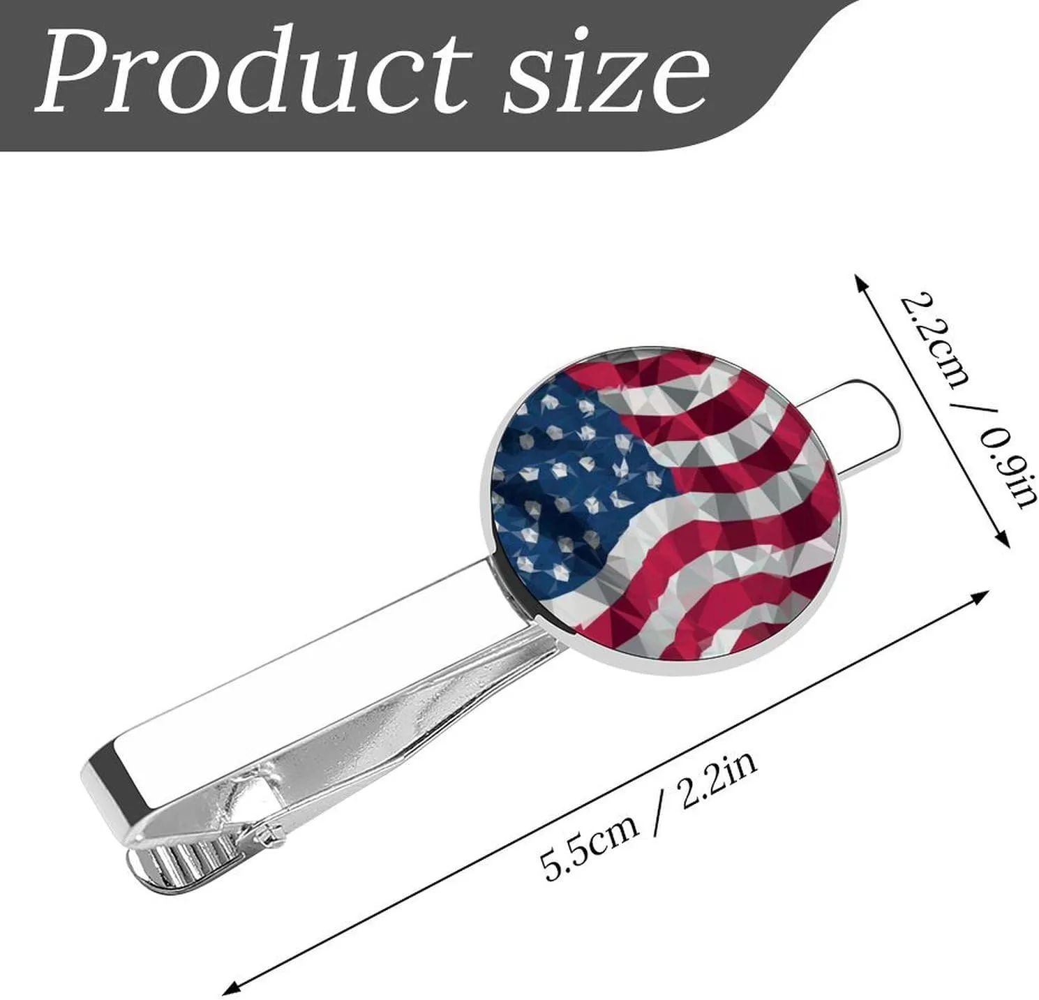 Men's Tie Clip Set 2 Pack Silver for Regular/Skinny Ties