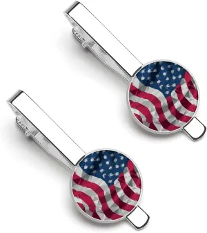 Men's Tie Clip Set 2 Pack Silver for Regular/Skinny Ties