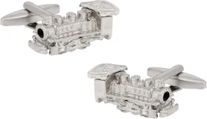 Men's Train Cuff Links Locomotive Train Cufflinks Man Men Railroad Engineer with Travel Presentation Gift Box