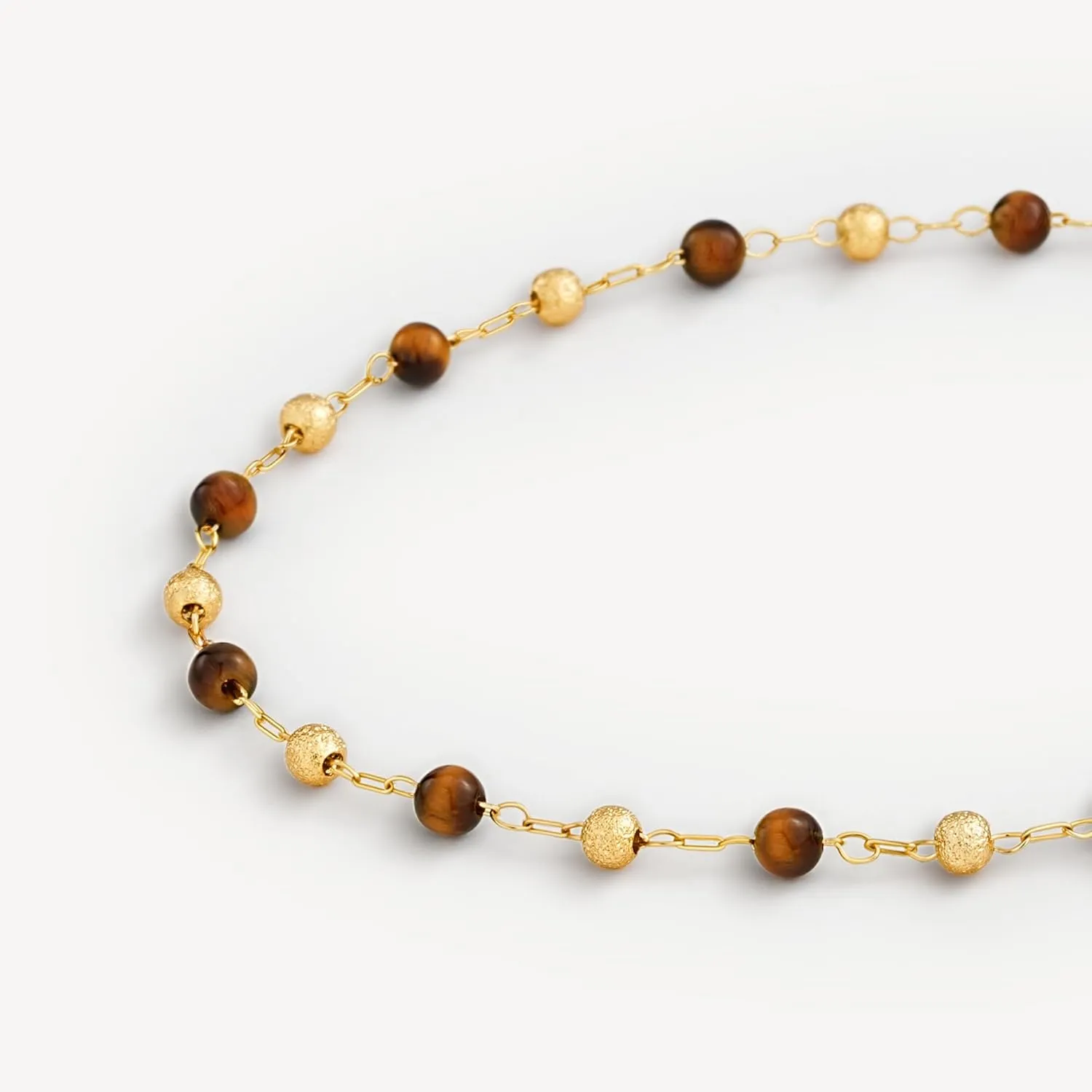 MEVECCO Gold Bracelet for Women Stone Mixed Bracelets 18K Gold Plated Handmade Custom Beaded Charm Chain Bracelet Stack Jewelry Gifts