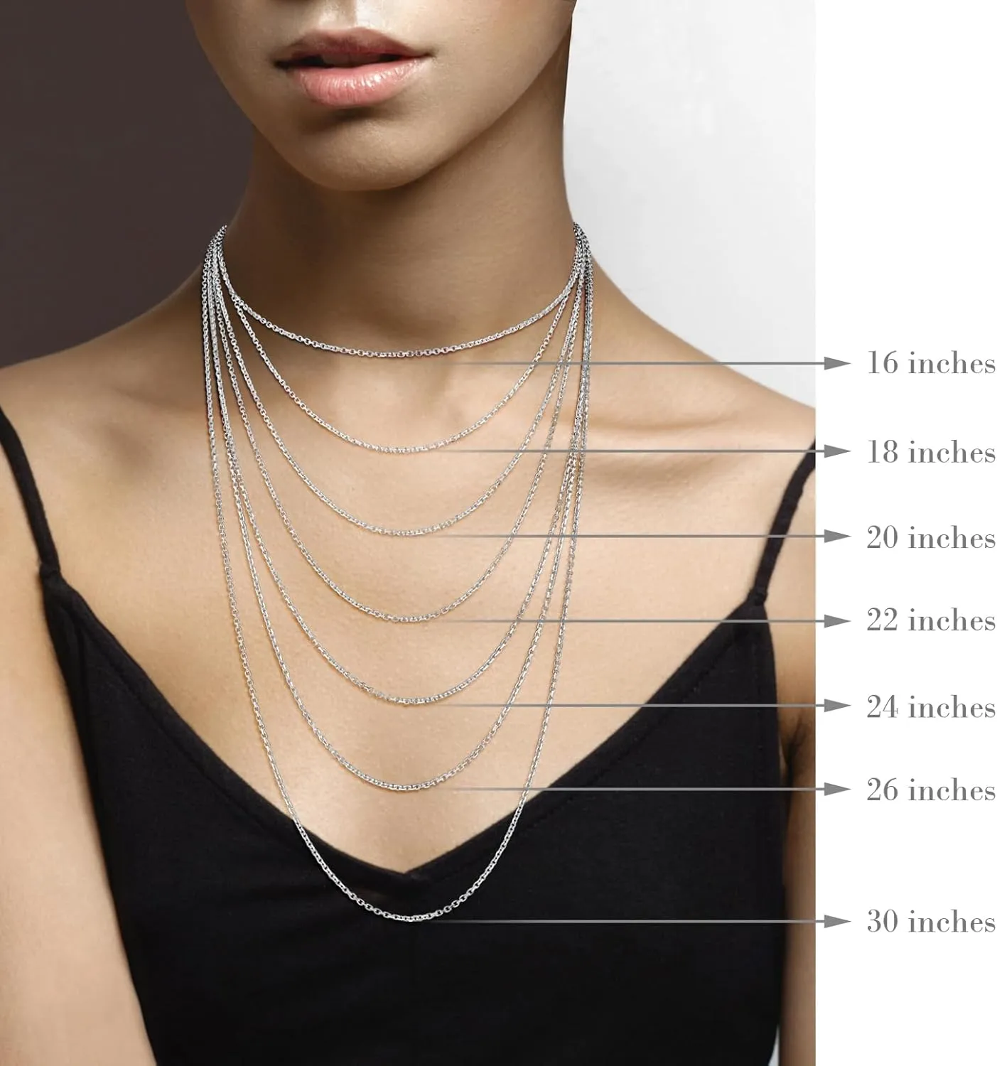 Miabella Italian 925 Sterling Silver Solid 2mm Diamond-Cut Cable Link Chain Necklace for Women Men | Made in Italy