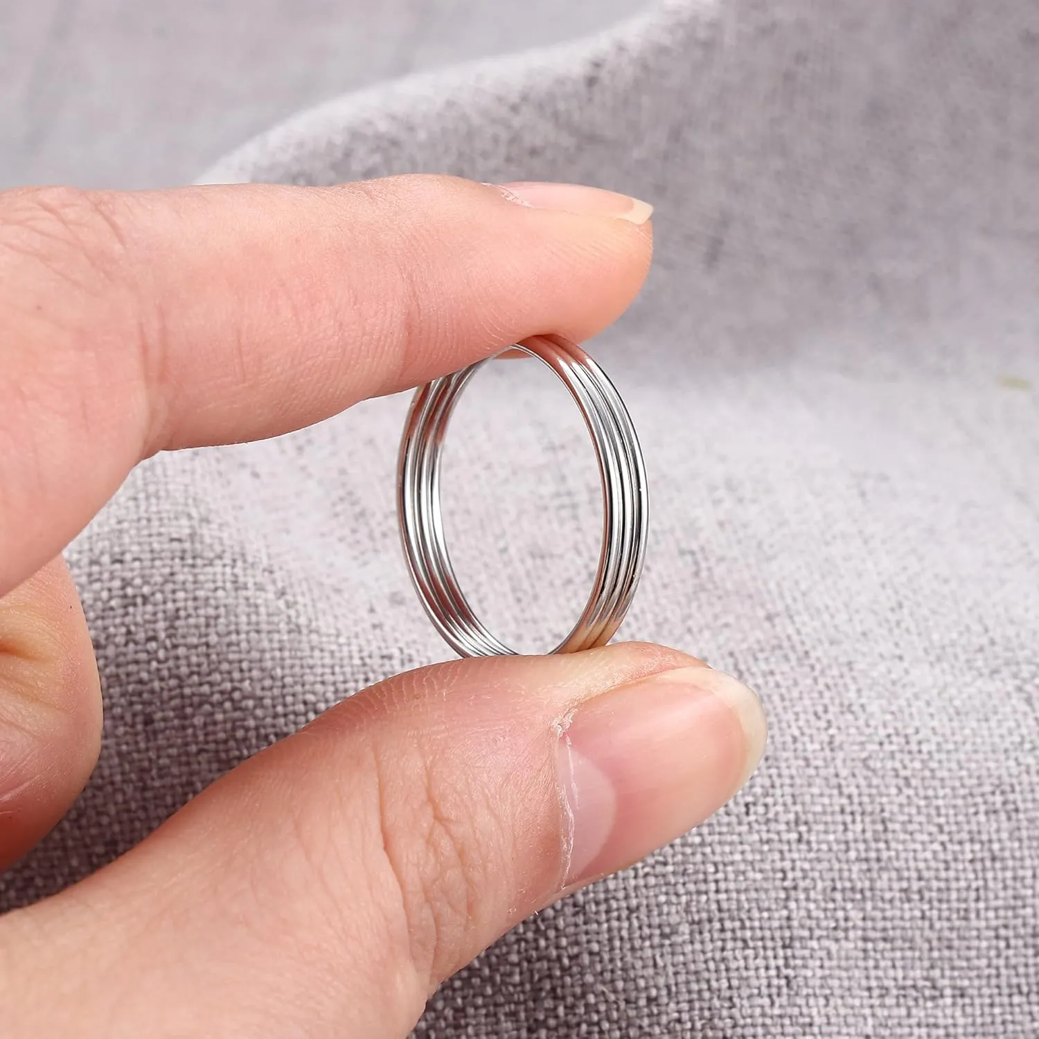 MILACOLATO 925 Sterling Silver Rings for Women 18K Wihte Gold Plated Knuckle Pinky Thumb Stacking Ring Minimalistic Point Finger Thin Band Ring Comfort Fit Size 4-13