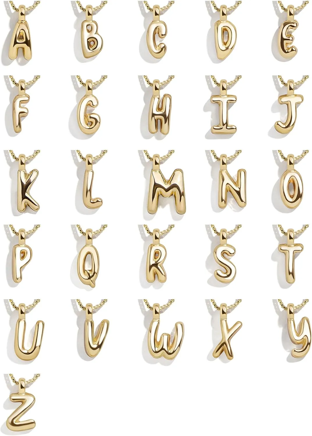 Mini Bubble Initial Necklace