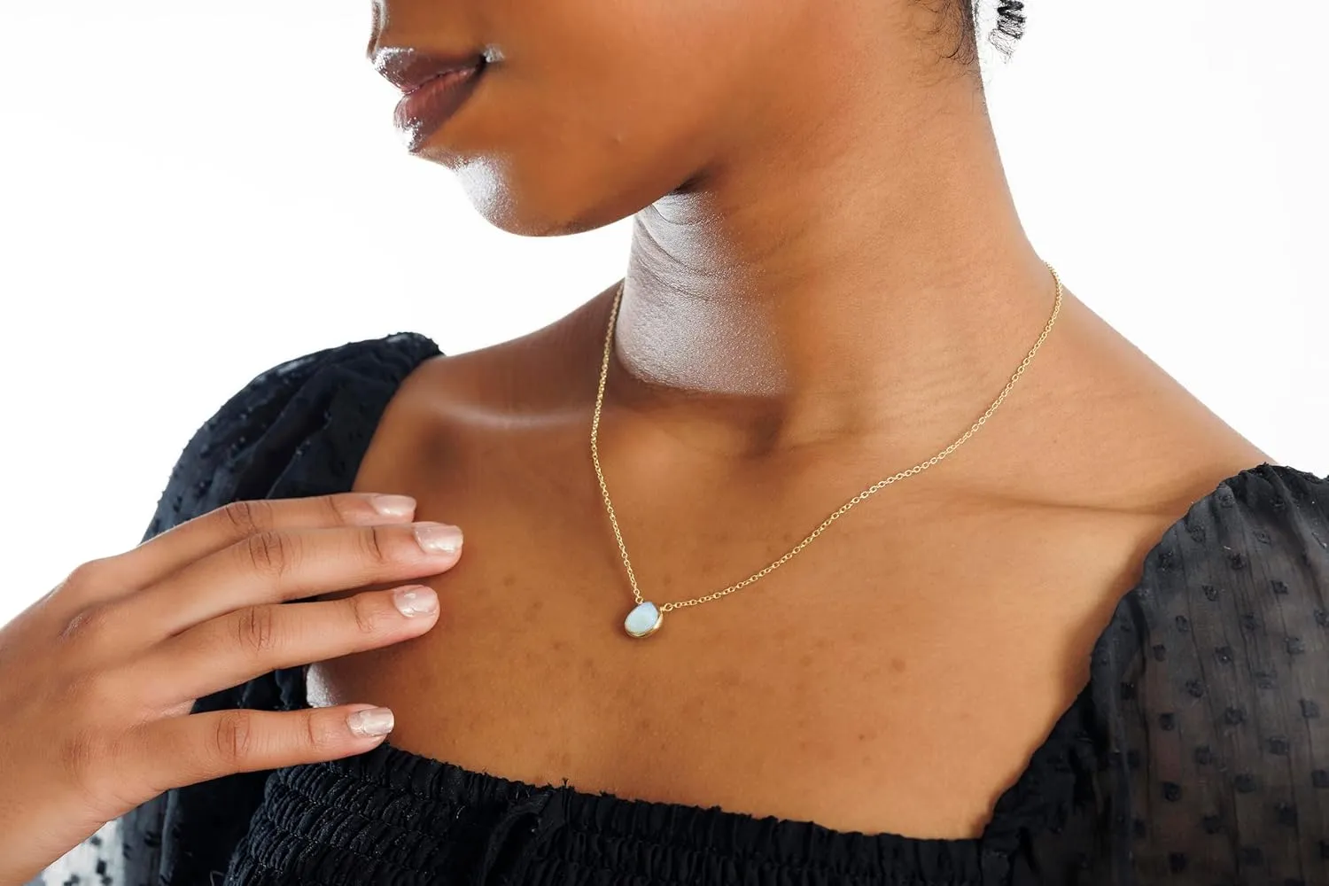 Moonstone Necklace for Women, Premium Gold Heart Bezel Necklaces - Tarnish Free 18K Gold Plated Certified S925 Classic Statement Necklace Gold Jewelry for Women - Mothers Day Gifts for Mom Wife