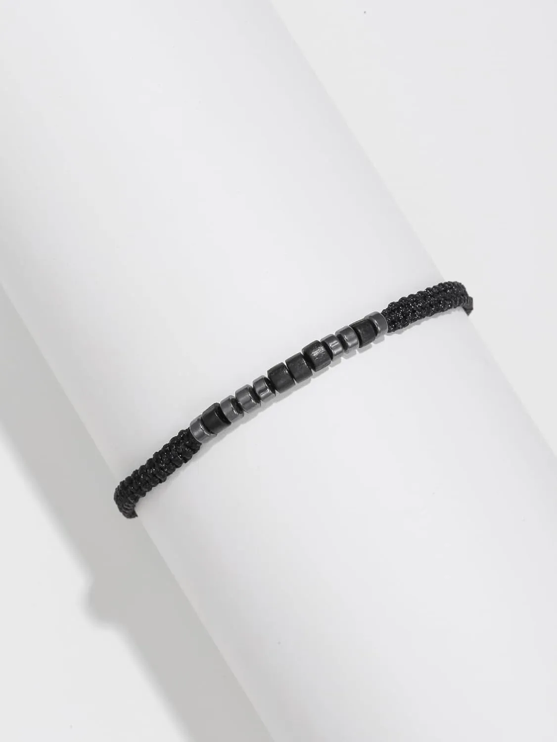 Morse Code Bracelets for Women Men Funny Inspirational Valentine's Day Gifts for Her,Best Friends,Motivational Bracelets, Inspirational Jewelry, Adjustable Black Silk Beaded Stretch Bracelets
