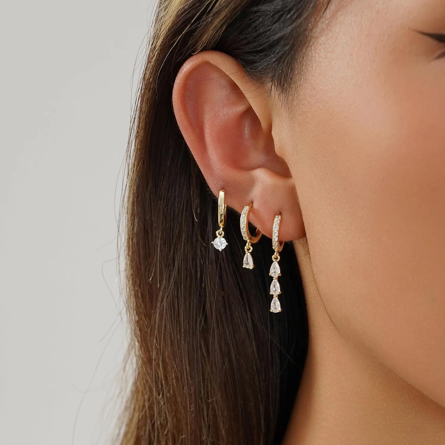 Multi-Pair Gold Earrings for Women Trendy Earring Set Hypoallergenic Earrings Gold Hoops Non Tarnish Waterproof Drop Trendy Jewelry