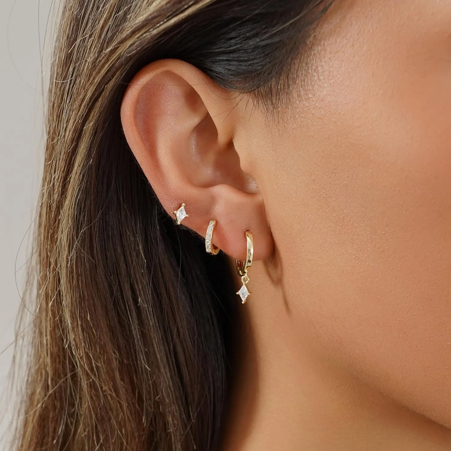 Multi-Pair Gold Earrings for Women Trendy Earring Set Hypoallergenic Earrings Gold Hoops Non Tarnish Waterproof Drop Trendy Jewelry