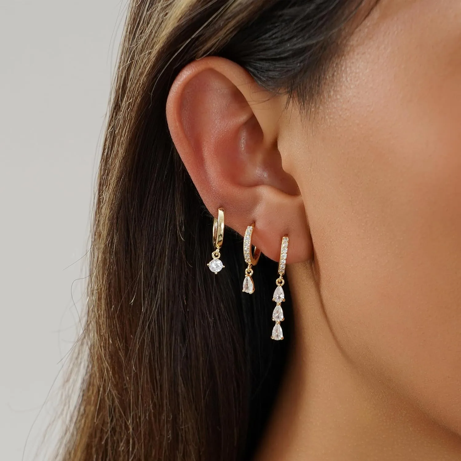 Multi-Pair Gold Earrings for Women Trendy Earring Set Hypoallergenic Earrings Gold Hoops Non Tarnish Waterproof Drop Trendy Jewelry