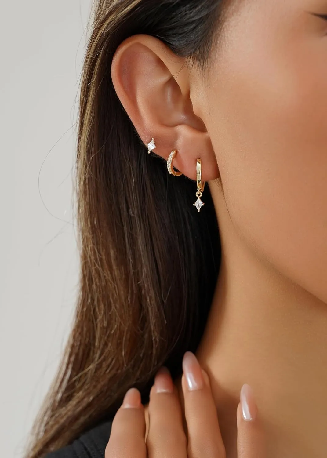 Multi-Pair Gold Earrings for Women Trendy Earring Set Hypoallergenic Earrings Gold Hoops Non Tarnish Waterproof Drop Trendy Jewelry