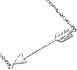 My Daily Styles 925 Sterling Silver Classic Love Arrow Horizontal Womens Pendant Necklace