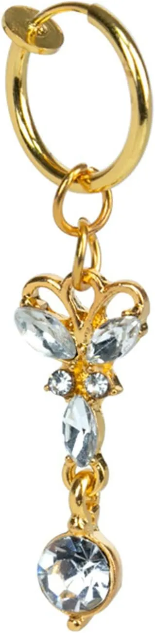 Navel Rings for Women Stainless Steel, CZ Small Navel Rings for Women Butterfly Gold Belly Rings