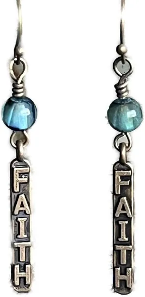 New Bronze and Blue Green Bead Faith Dangle Earrings Elegant Cute Unique Stunning Pretty jewerly perfect for any occasion KATL0A01971