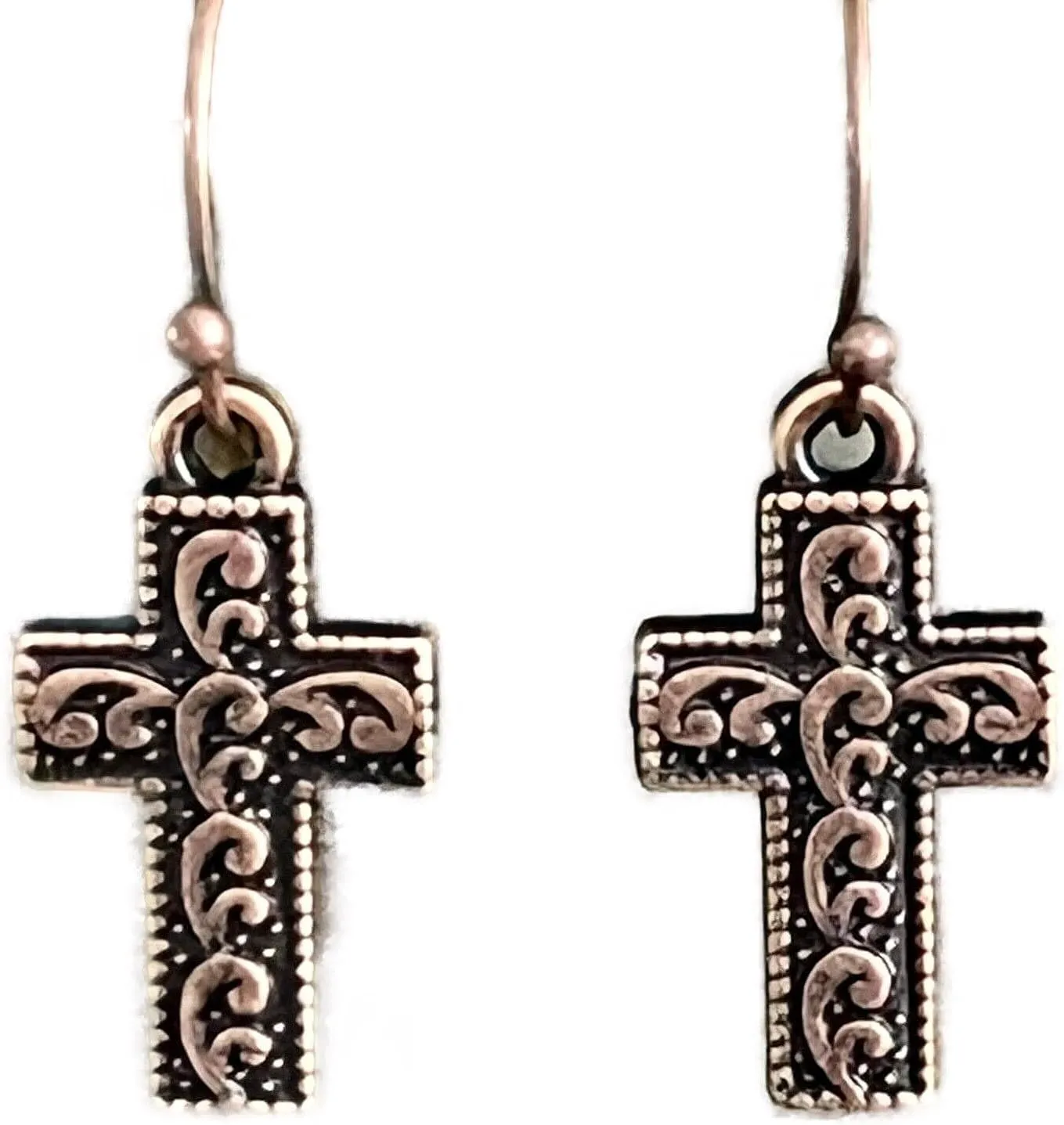 New Copper Tone Cross Bohemian Dangle Earrings Faith Love Elegant Cute Unique Stunning Pretty jewerly perfect for any occasion KATL0A01070
