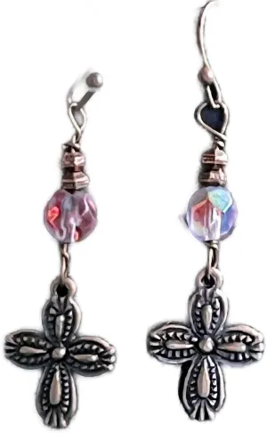 New Copper Tone Cross Bohemian Dangle Earrings Faith Love Elegant Cute Unique Stunning Pretty jewerly perfect for any occasion KATL0A02749