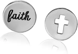 New Sterling Silver Faith & Open Cross Stud Earrings Elegant Cute Unique Stunning Style Pretty jewerly perfect for any occasion SURR-R01552