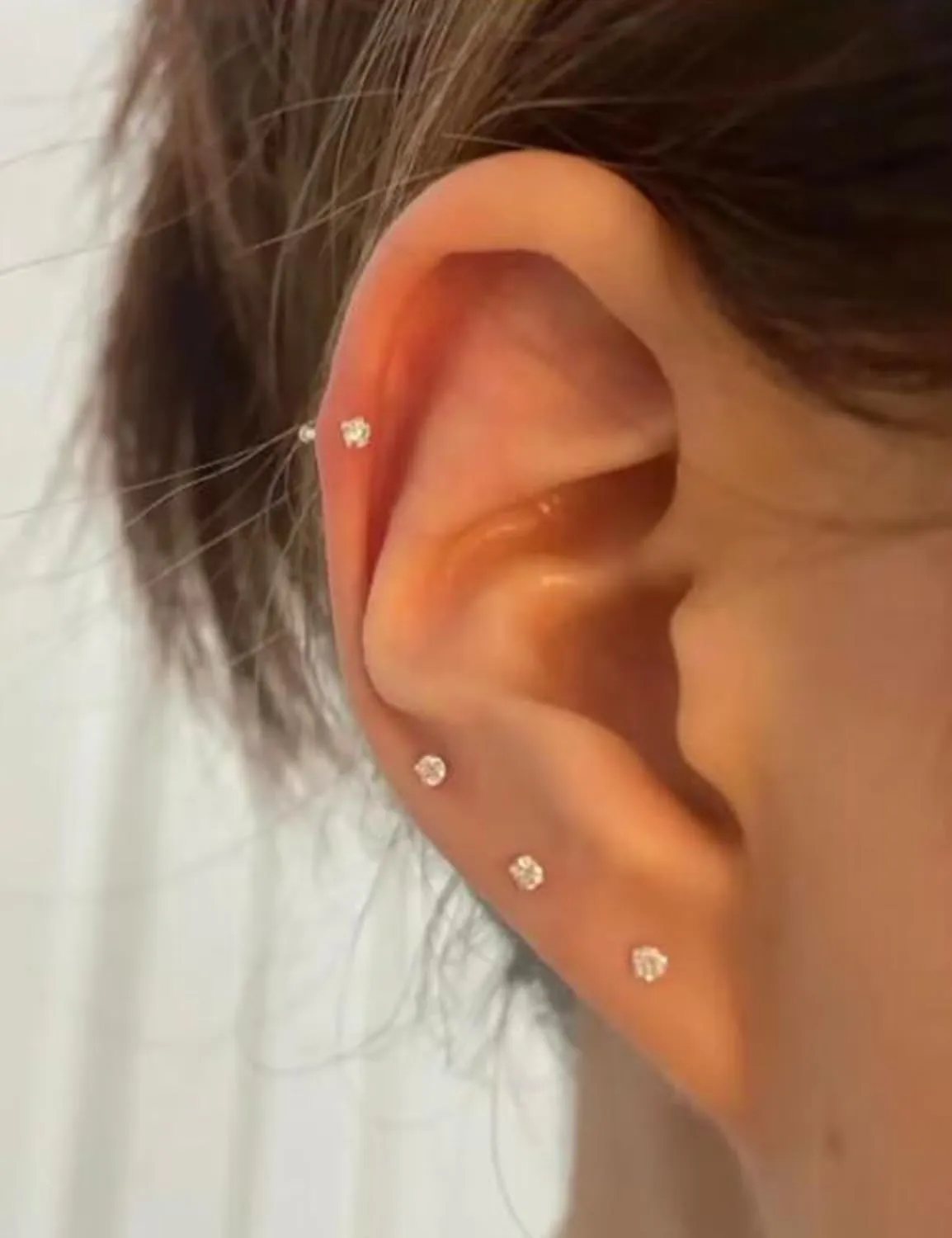 Ocptiy 20G 18G 16G Push in Theadless Nose Rings Studs Hypoallergenic Lip Labret Jewelry Flat Back Nose Stud Stainless Steel Cartilage Helix Tragus Earrings for Women Men 6mm 7mm 8mm Bars Diamond 3mm