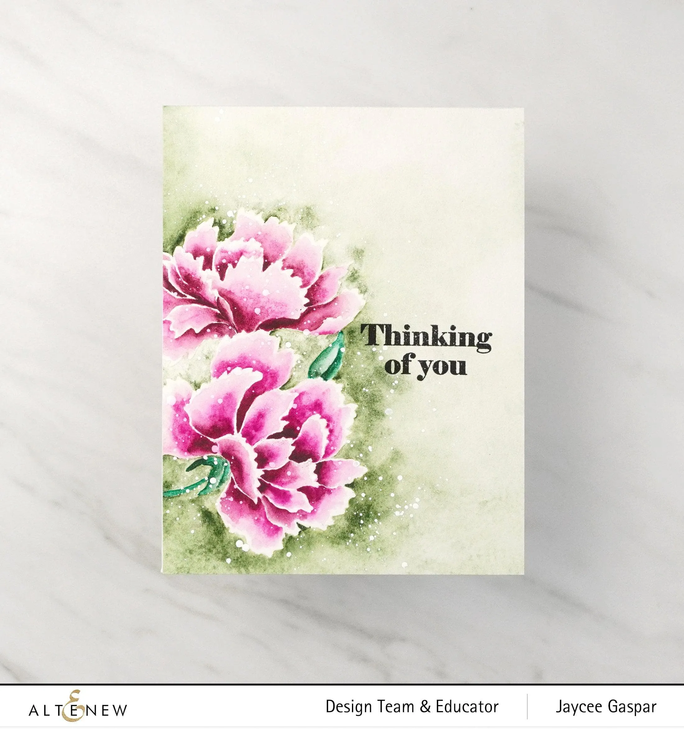 Paint-A-Flower: Modern Pink Dianthus Outline Stamp Set