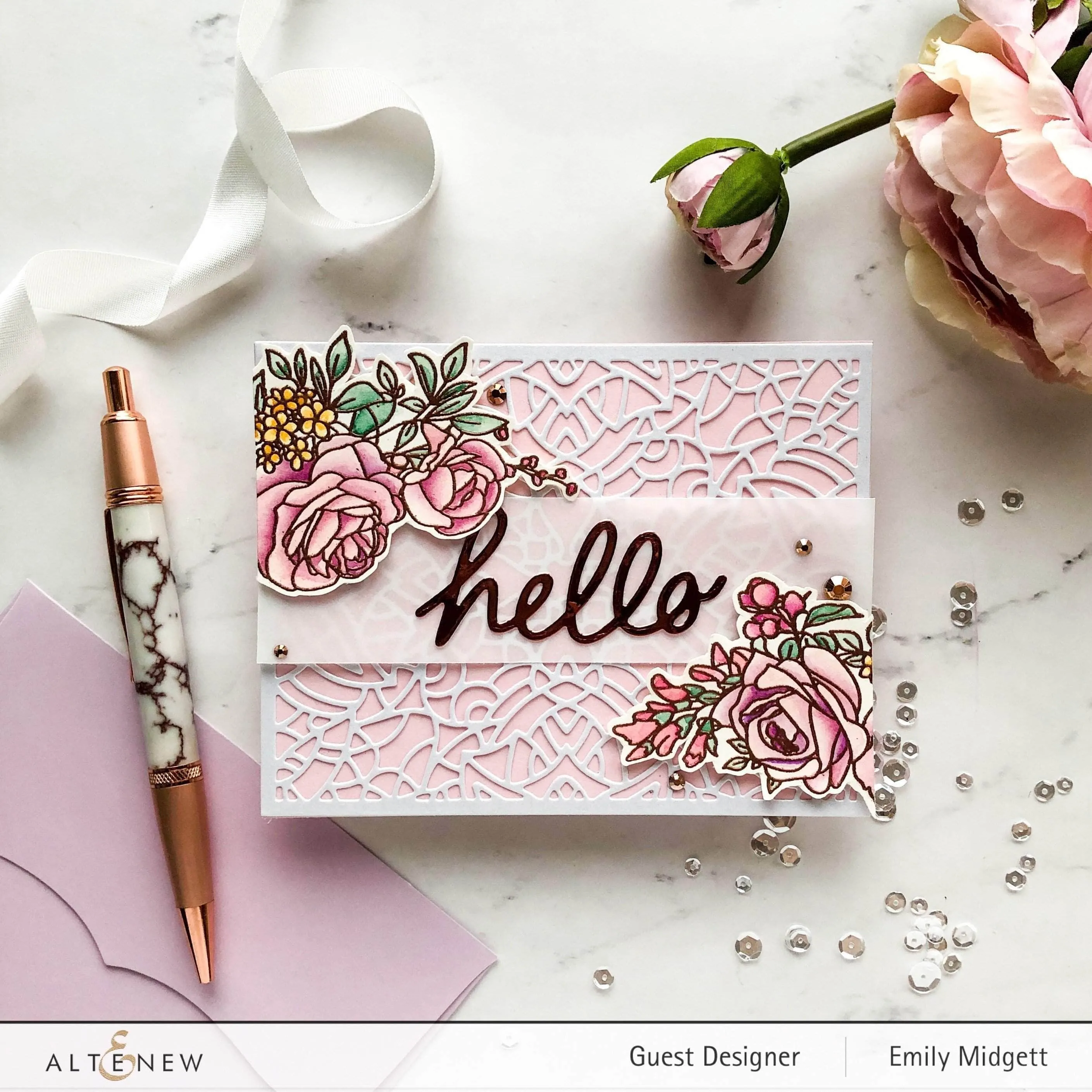 Paint-A-Flower: Rose Outline Stamp Set