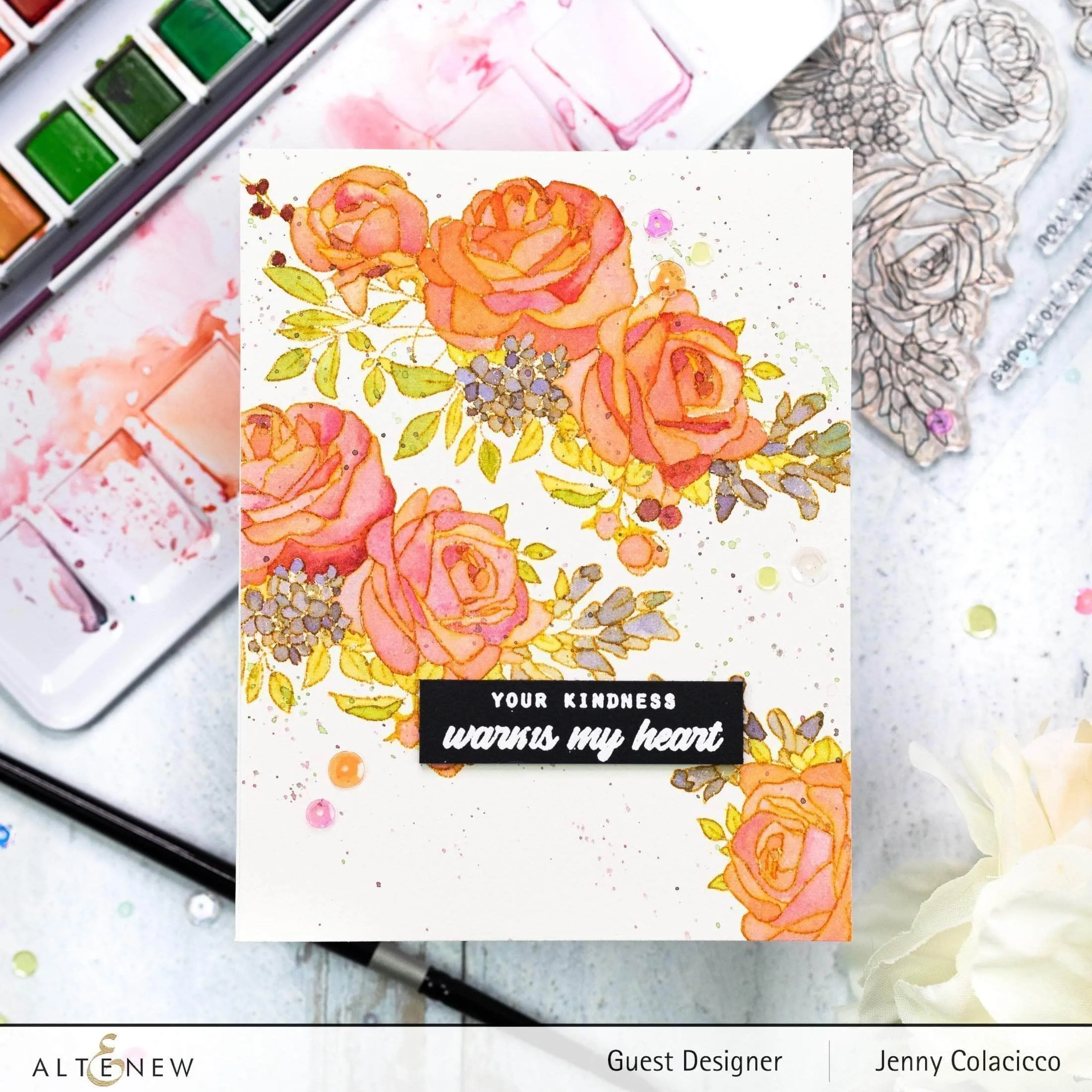 Paint-A-Flower: Rose Outline Stamp Set
