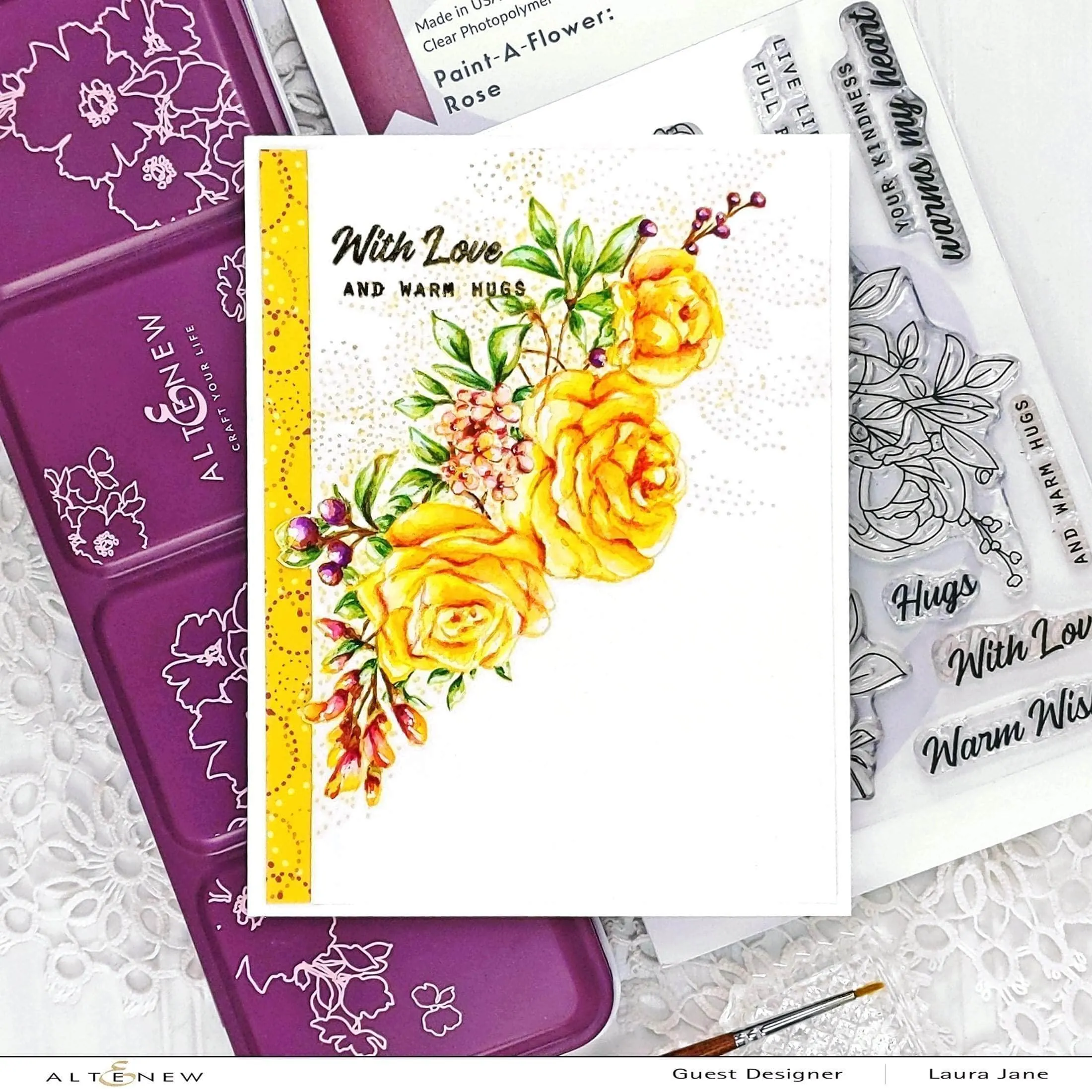 Paint-A-Flower: Rose Outline Stamp Set