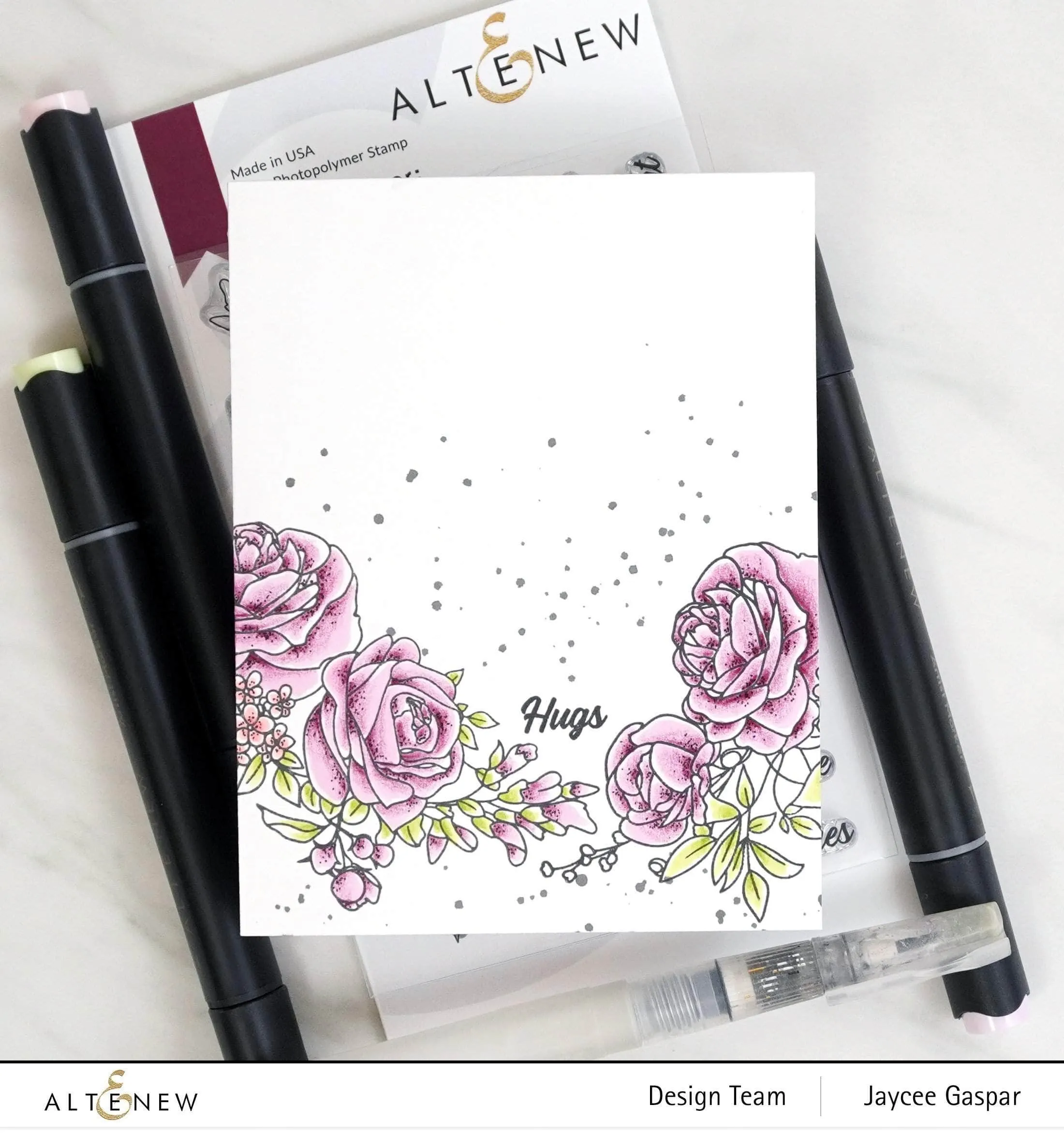 Paint-A-Flower: Rose Outline Stamp Set