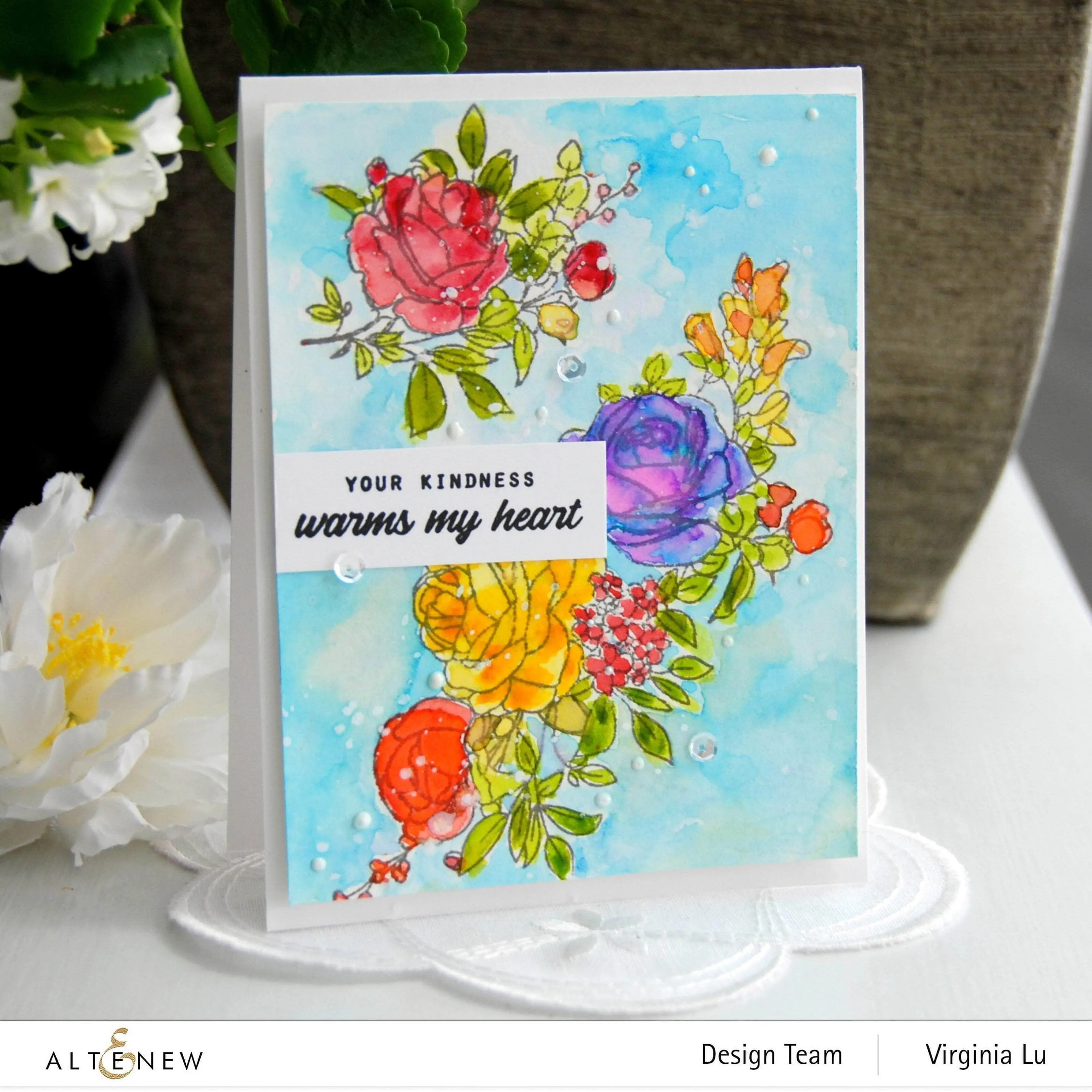 Paint-A-Flower: Rose Outline Stamp Set