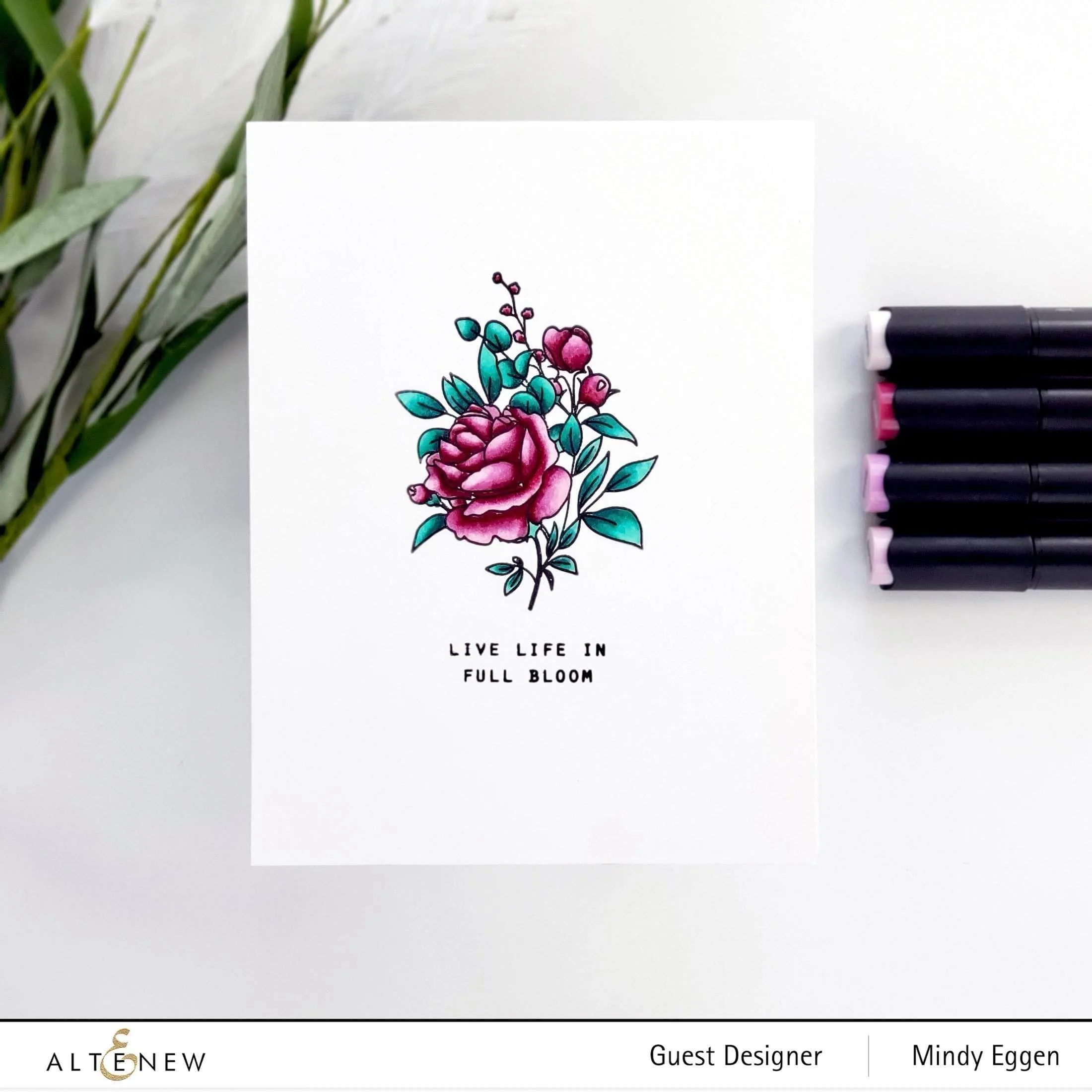Paint-A-Flower: Rose Outline Stamp Set
