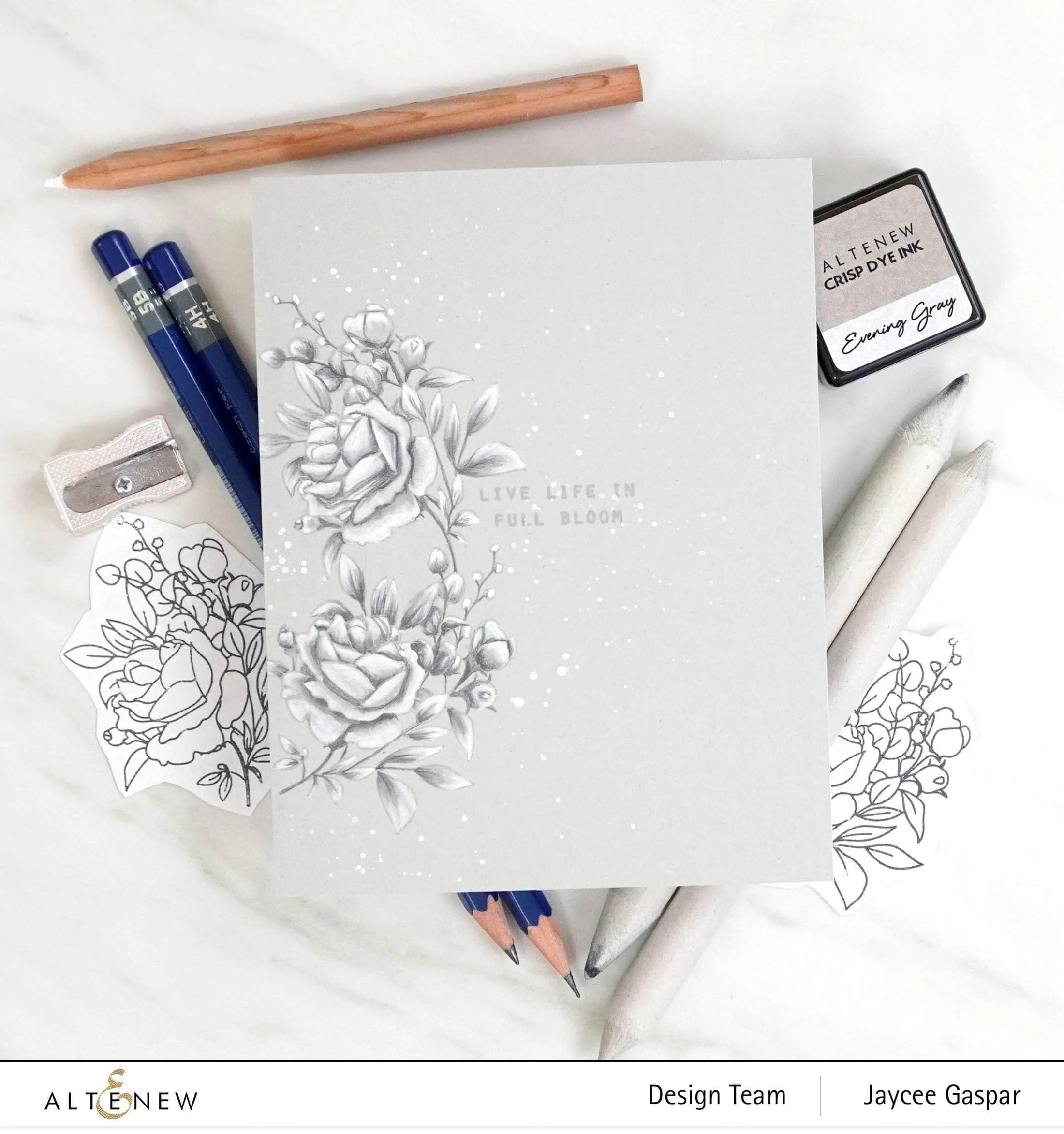 Paint-A-Flower: Rose Outline Stamp Set