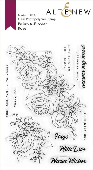 Paint-A-Flower: Rose Outline Stamp Set