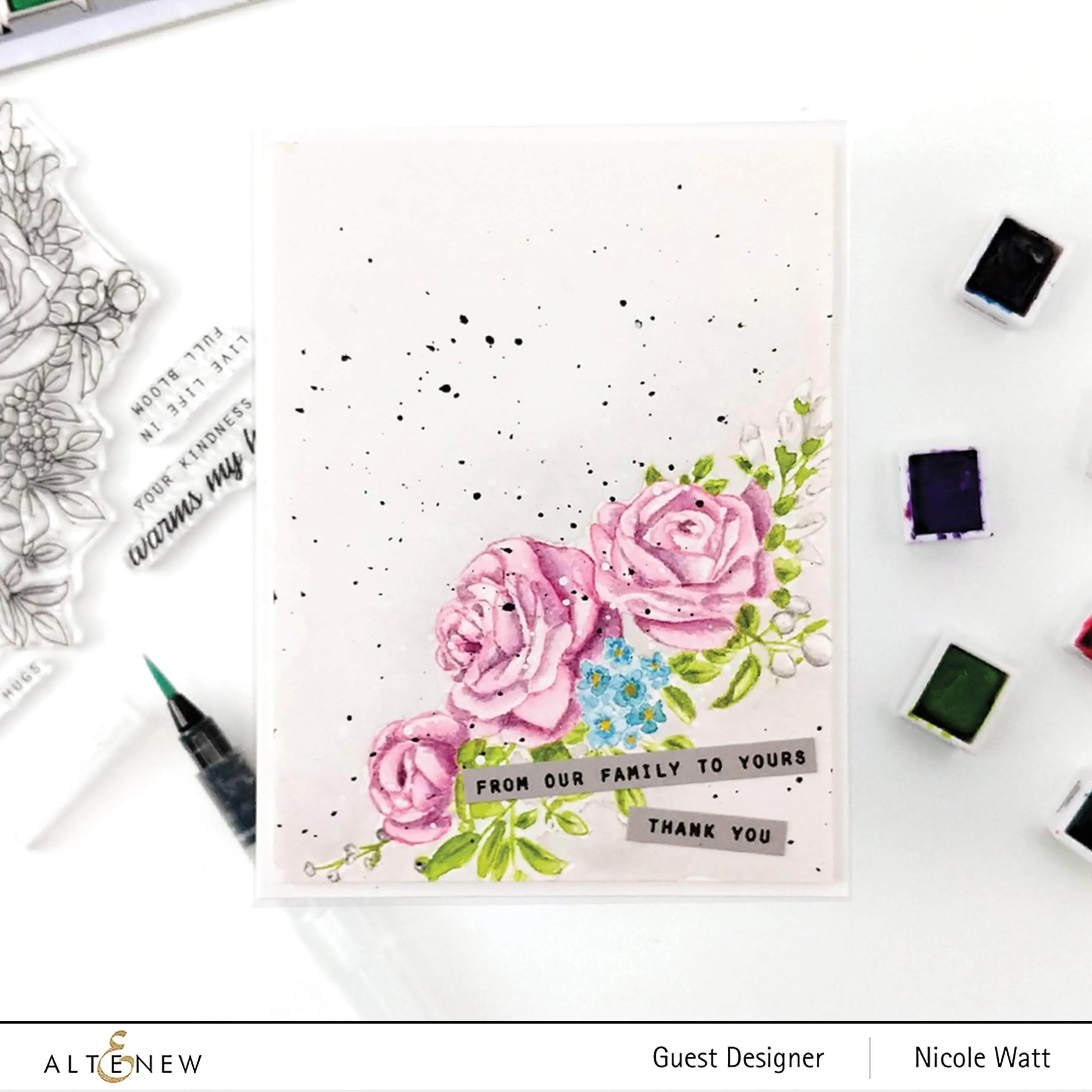 Paint-A-Flower: Rose Outline Stamp Set