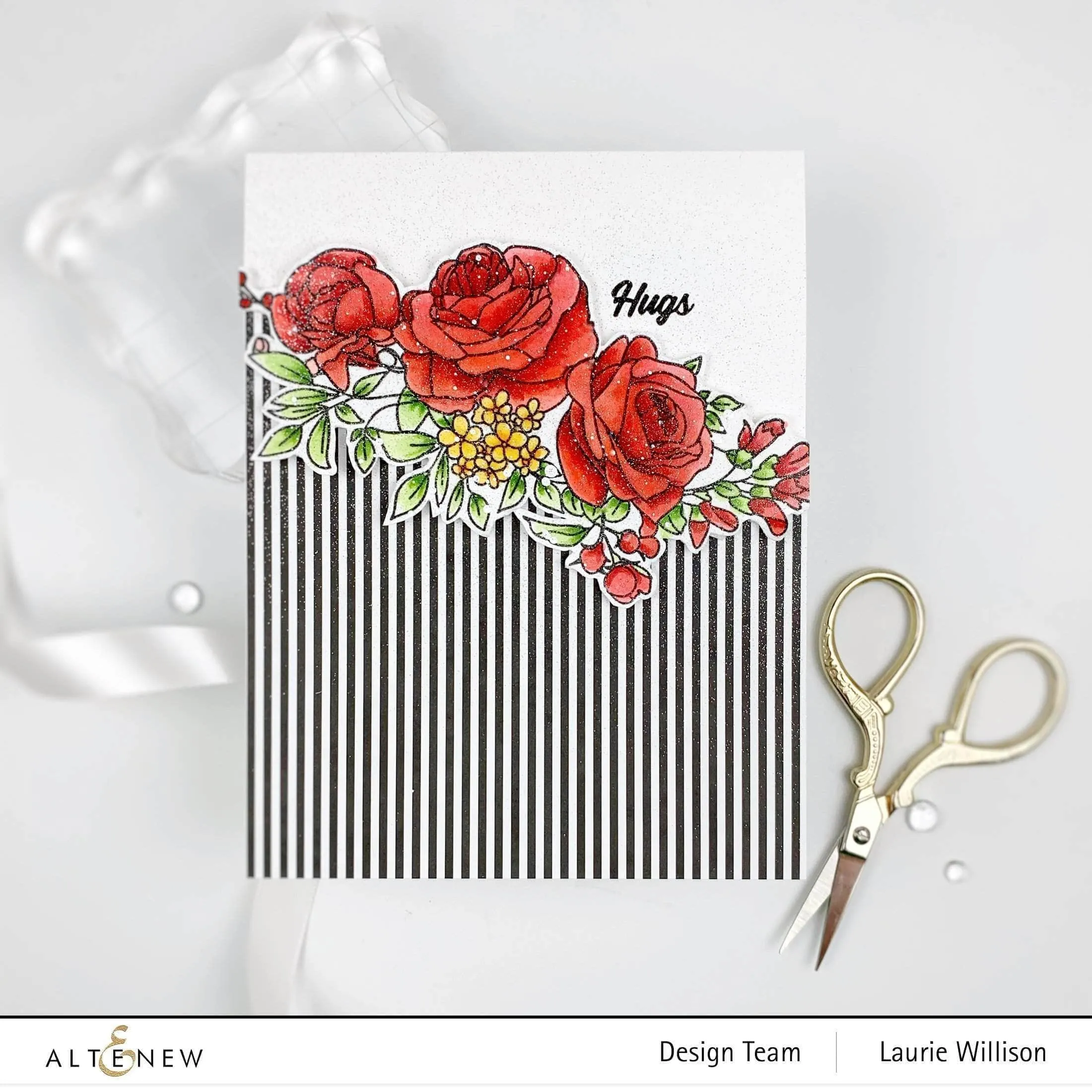 Paint-A-Flower: Rose Outline Stamp Set