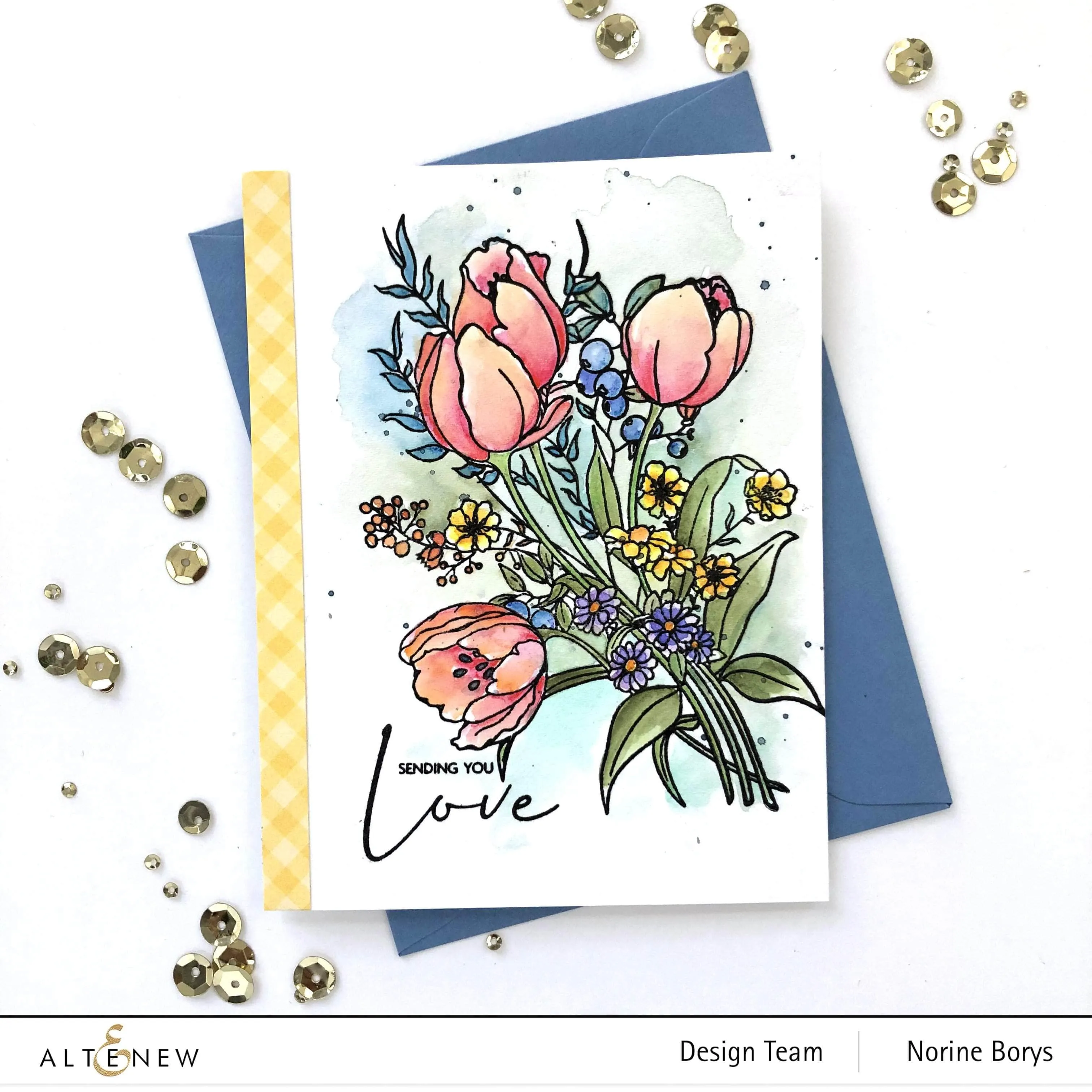Paint-A-Flower: Tulips Outline Stamp Set