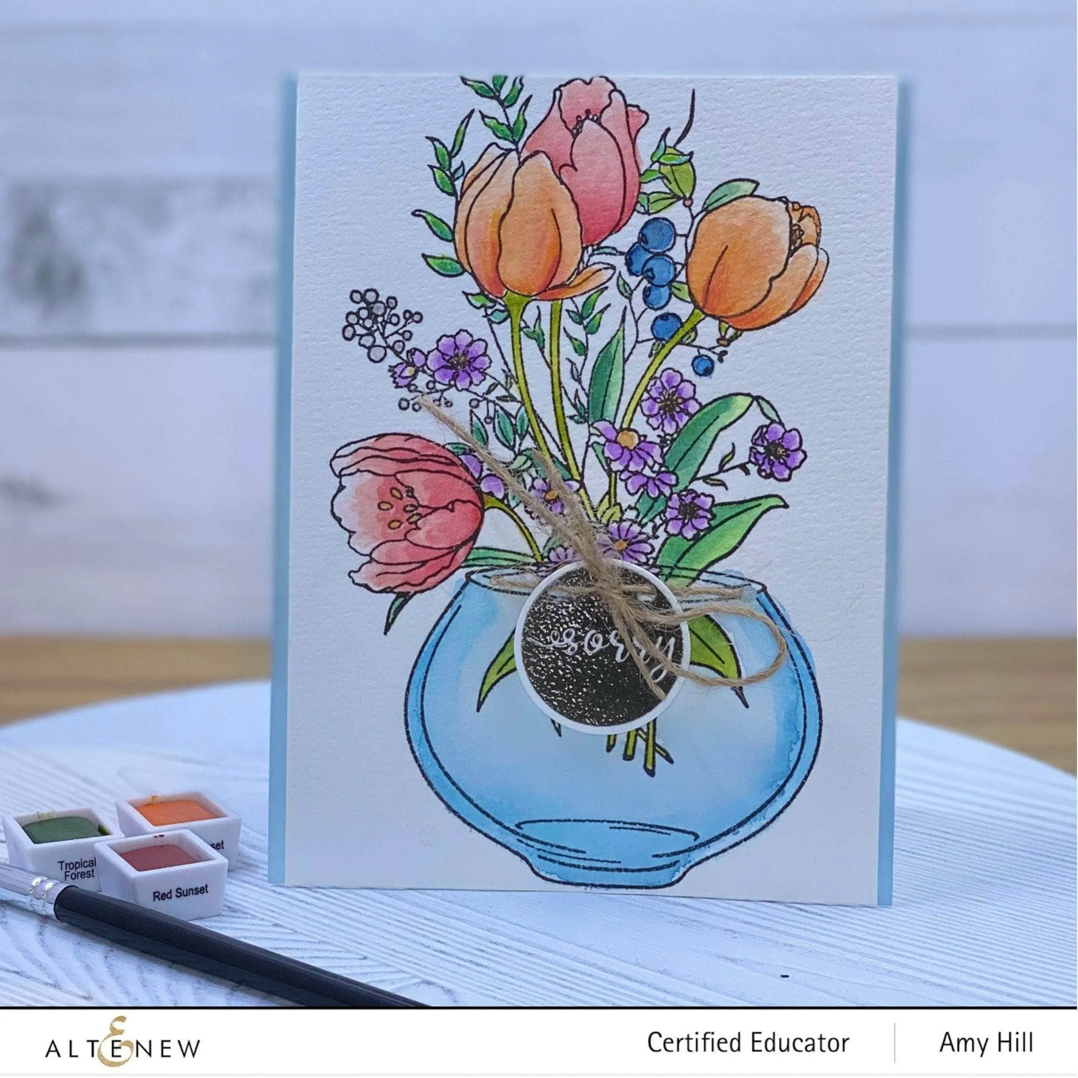 Paint-A-Flower: Tulips Outline Stamp Set