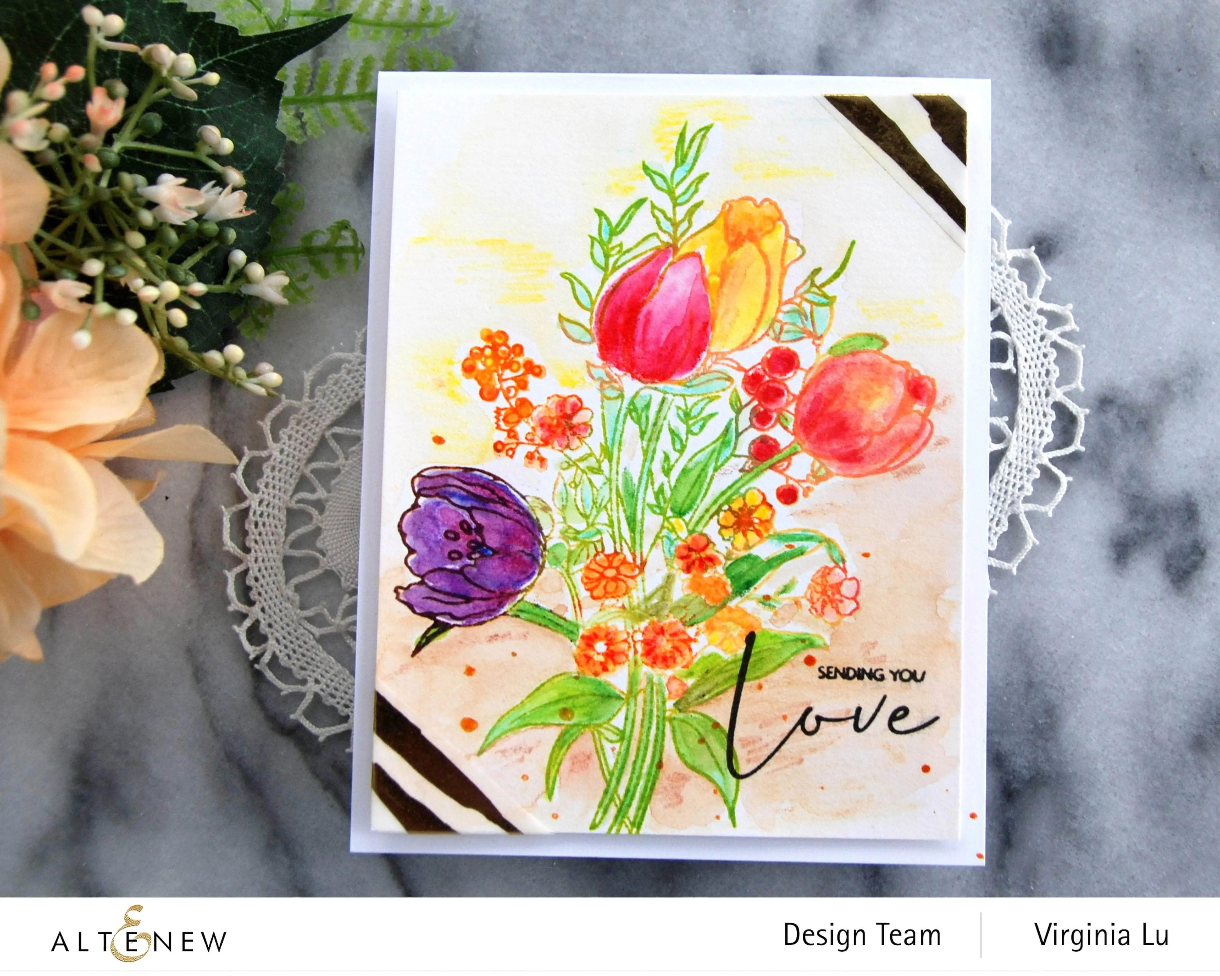 Paint-A-Flower: Tulips Outline Stamp Set