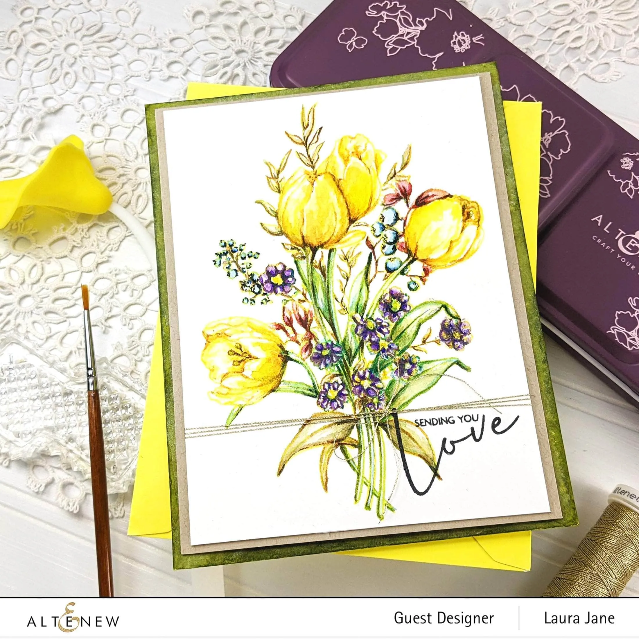 Paint-A-Flower: Tulips Outline Stamp Set