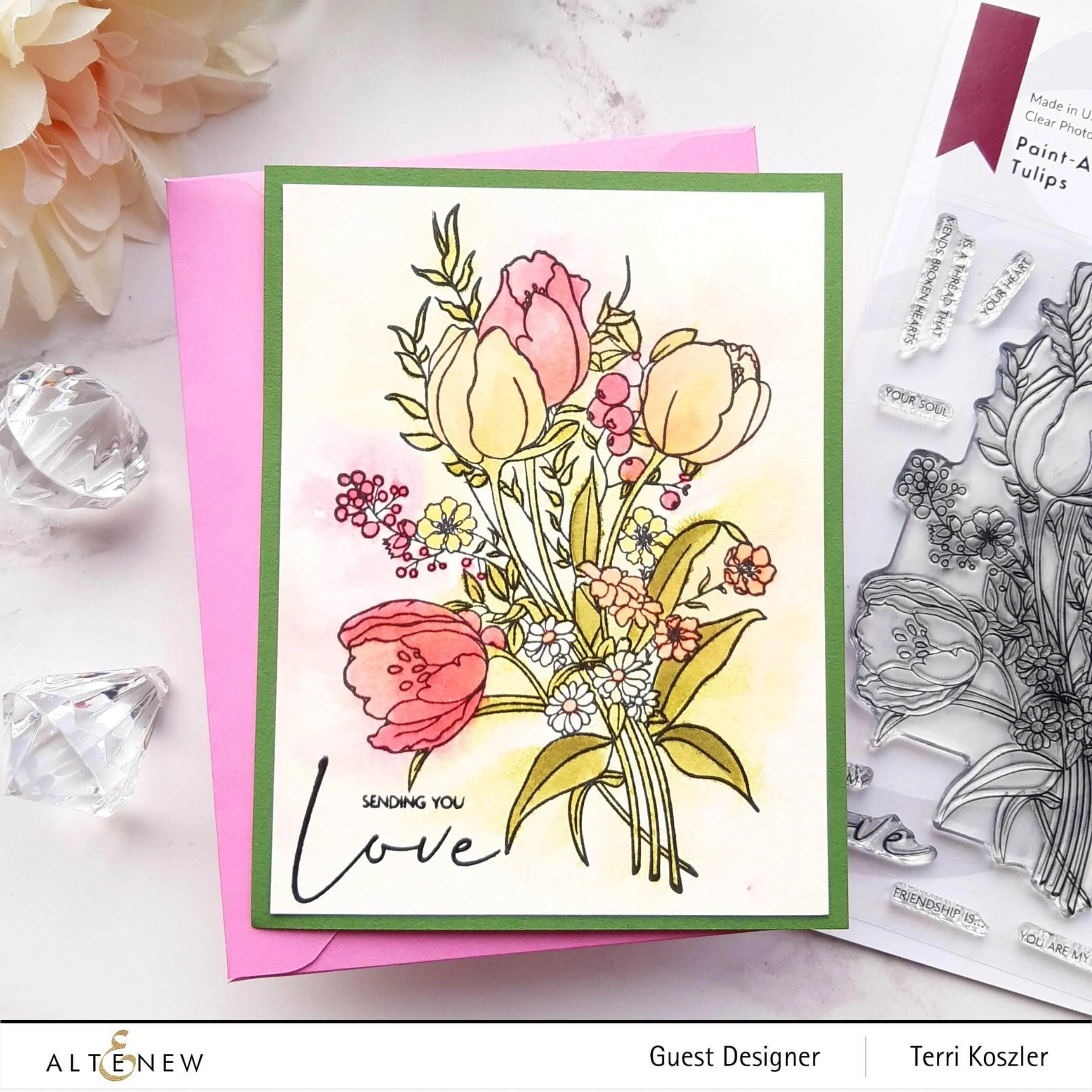 Paint-A-Flower: Tulips Outline Stamp Set