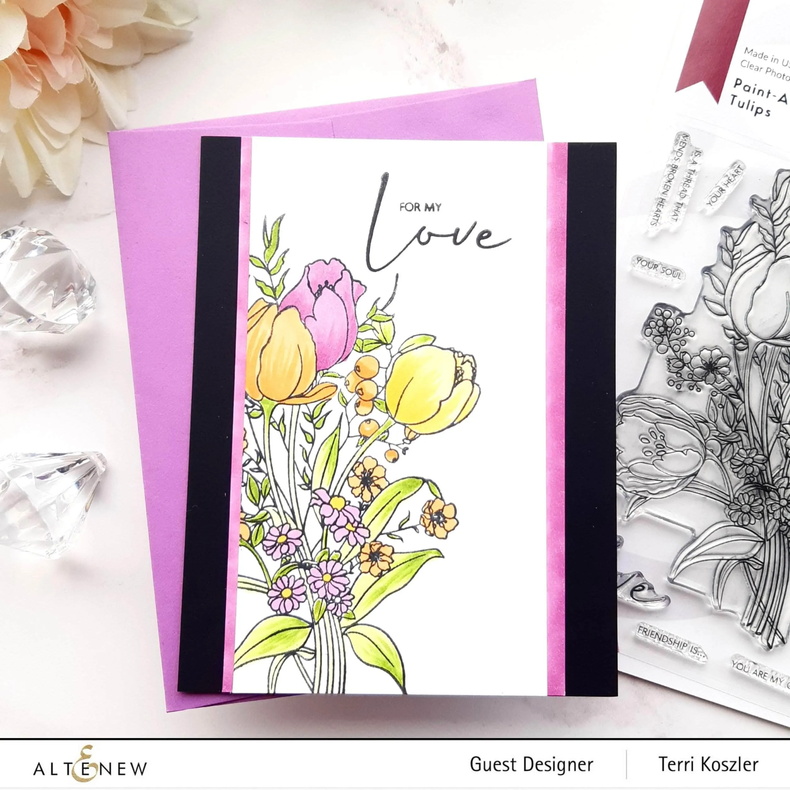 Paint-A-Flower: Tulips Outline Stamp Set