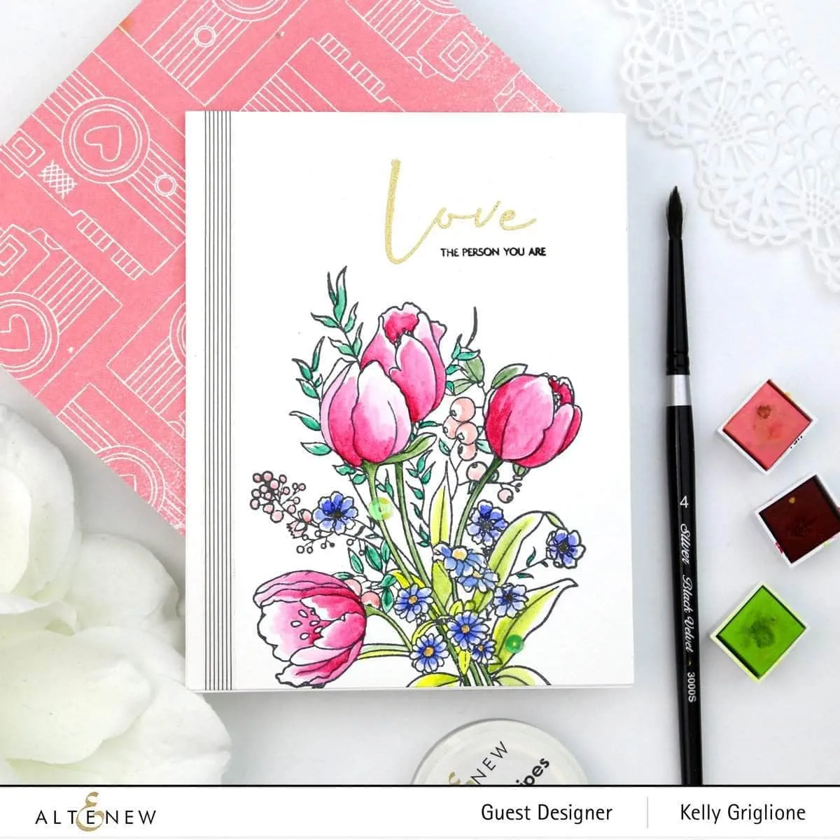 Paint-A-Flower: Tulips Outline Stamp Set
