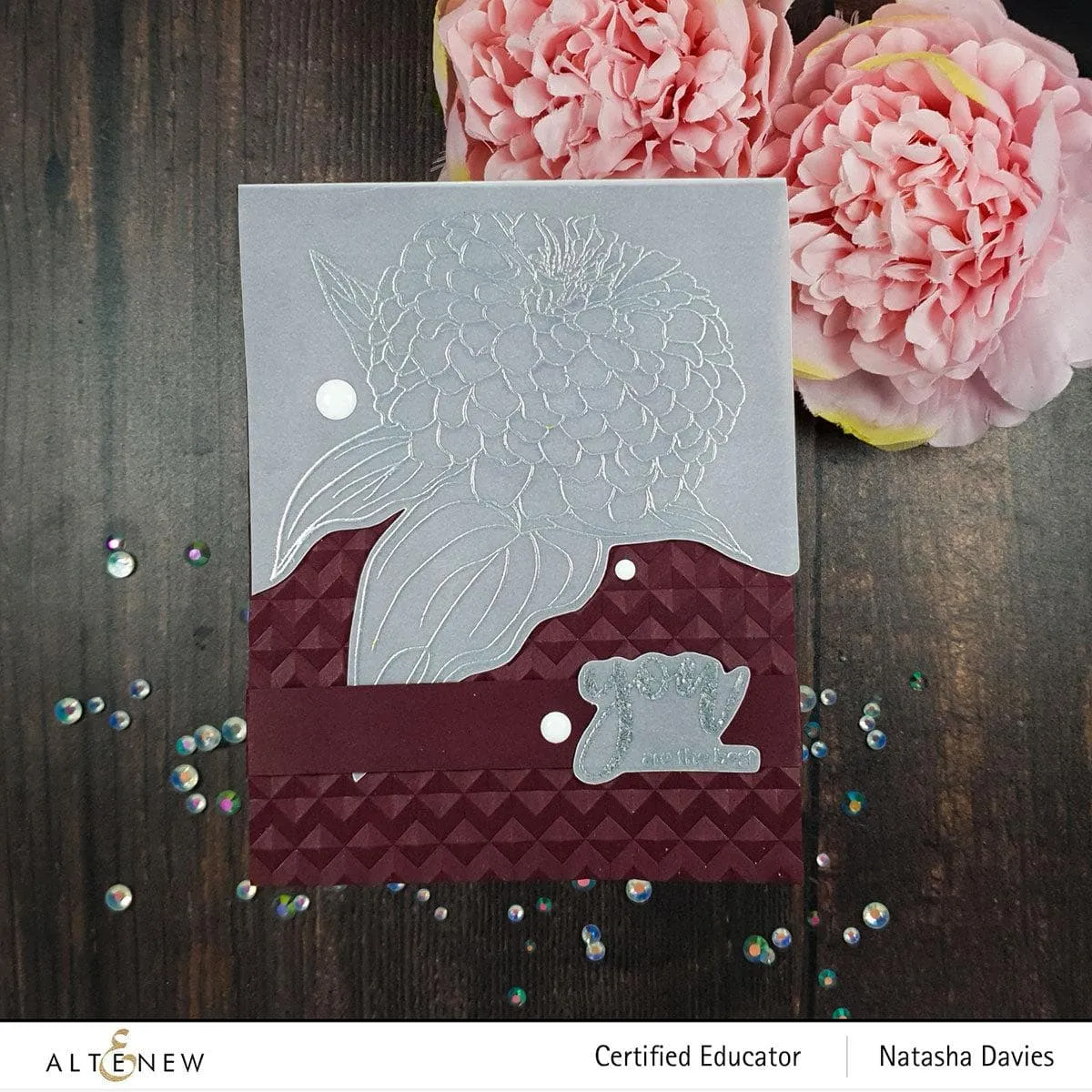 Paint-A-Flower: Zinnia Magellan Rose Outline Stamp Set